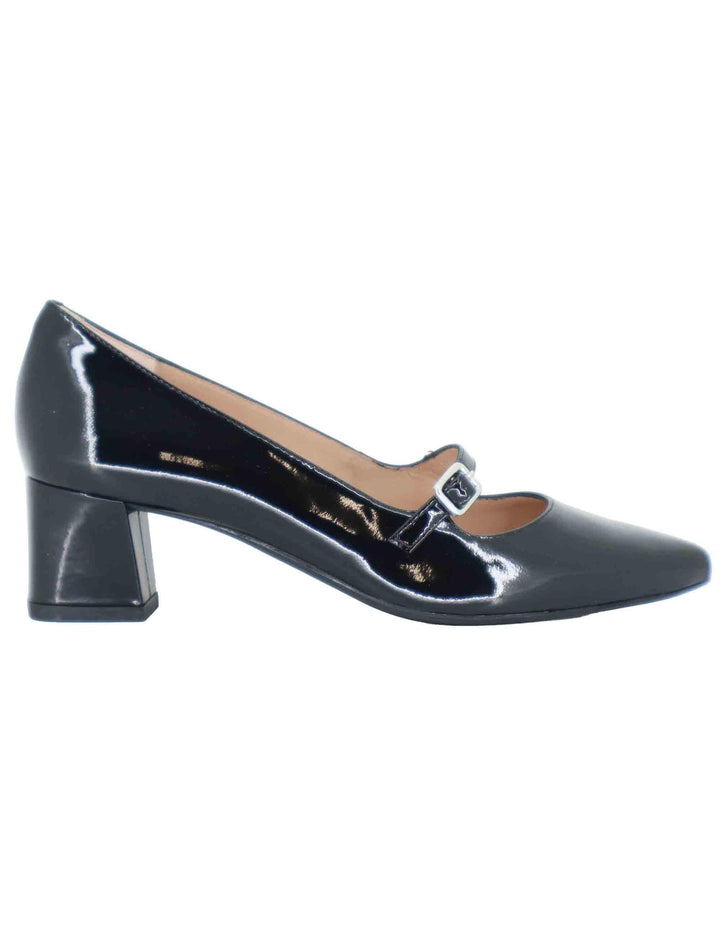 Decollete donna in vernice nera con cinturino JUNDE PA BLACK Unisa 