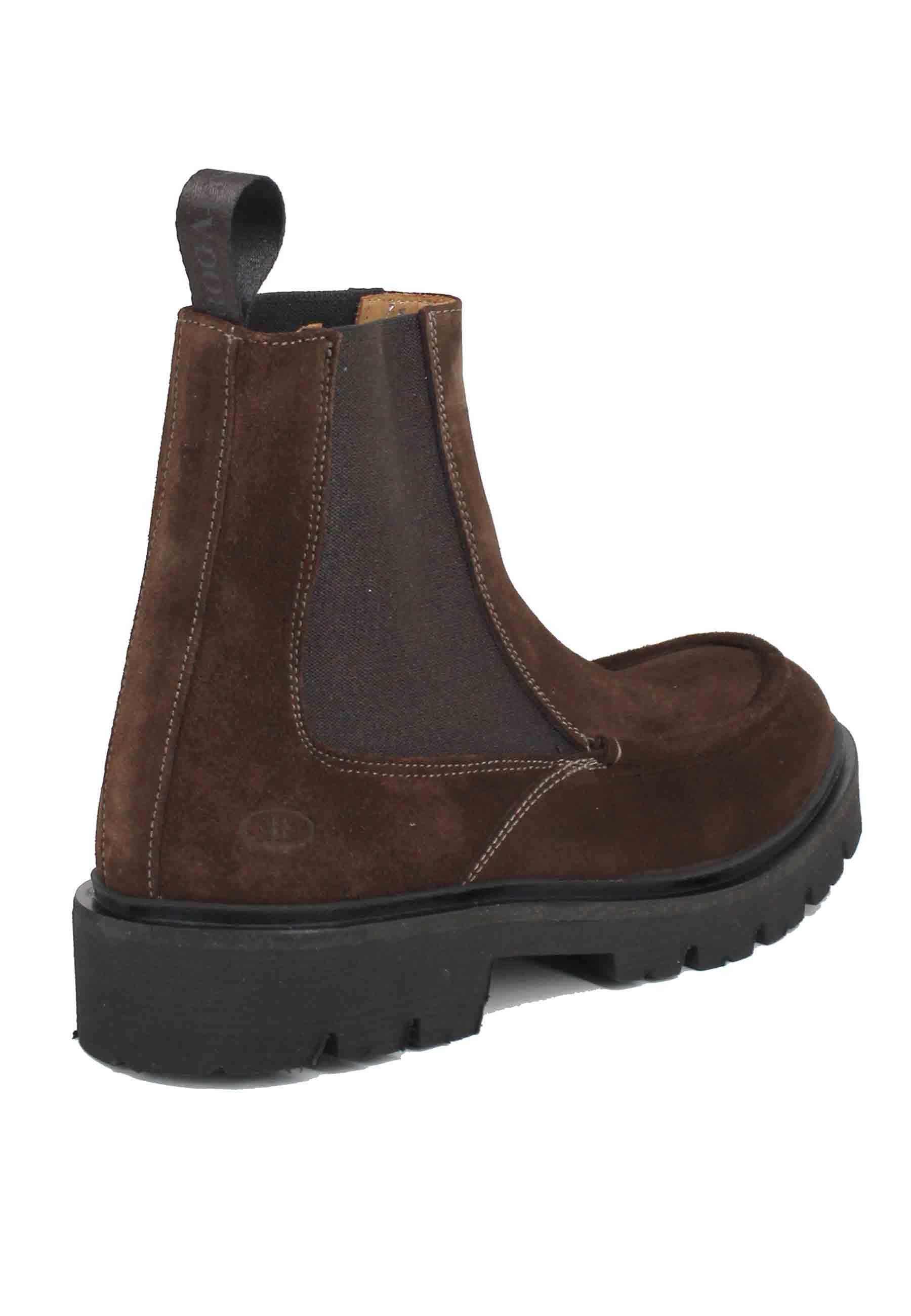 Stivaletti beatles uomo in camoscio testa di moro con vaschetta cucita MUND 31 013 Rogal's 