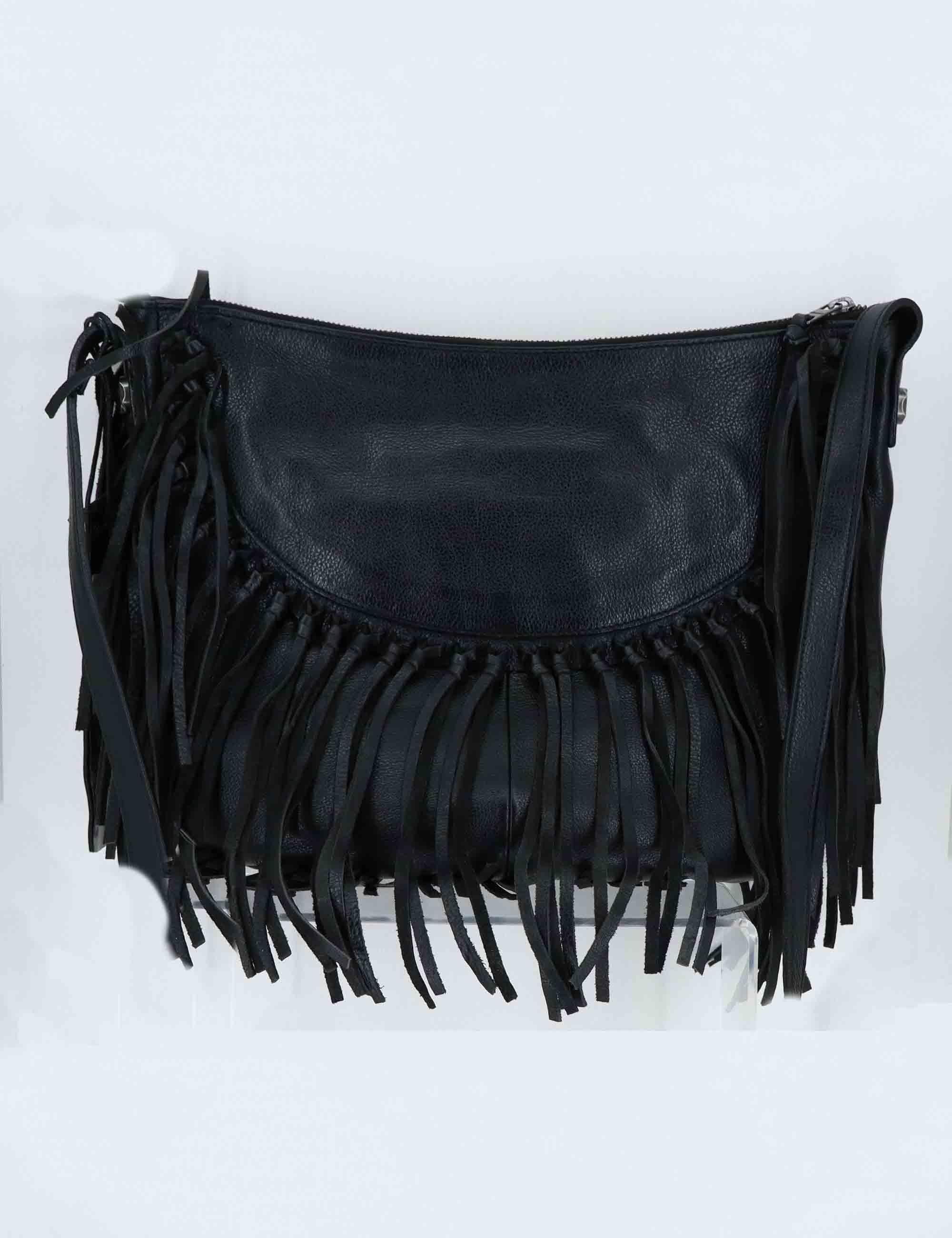 Borse donna stud in pelle nera RBS 9403 047 Rehard 