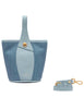 Ester women's bags in light blue fabric and leather