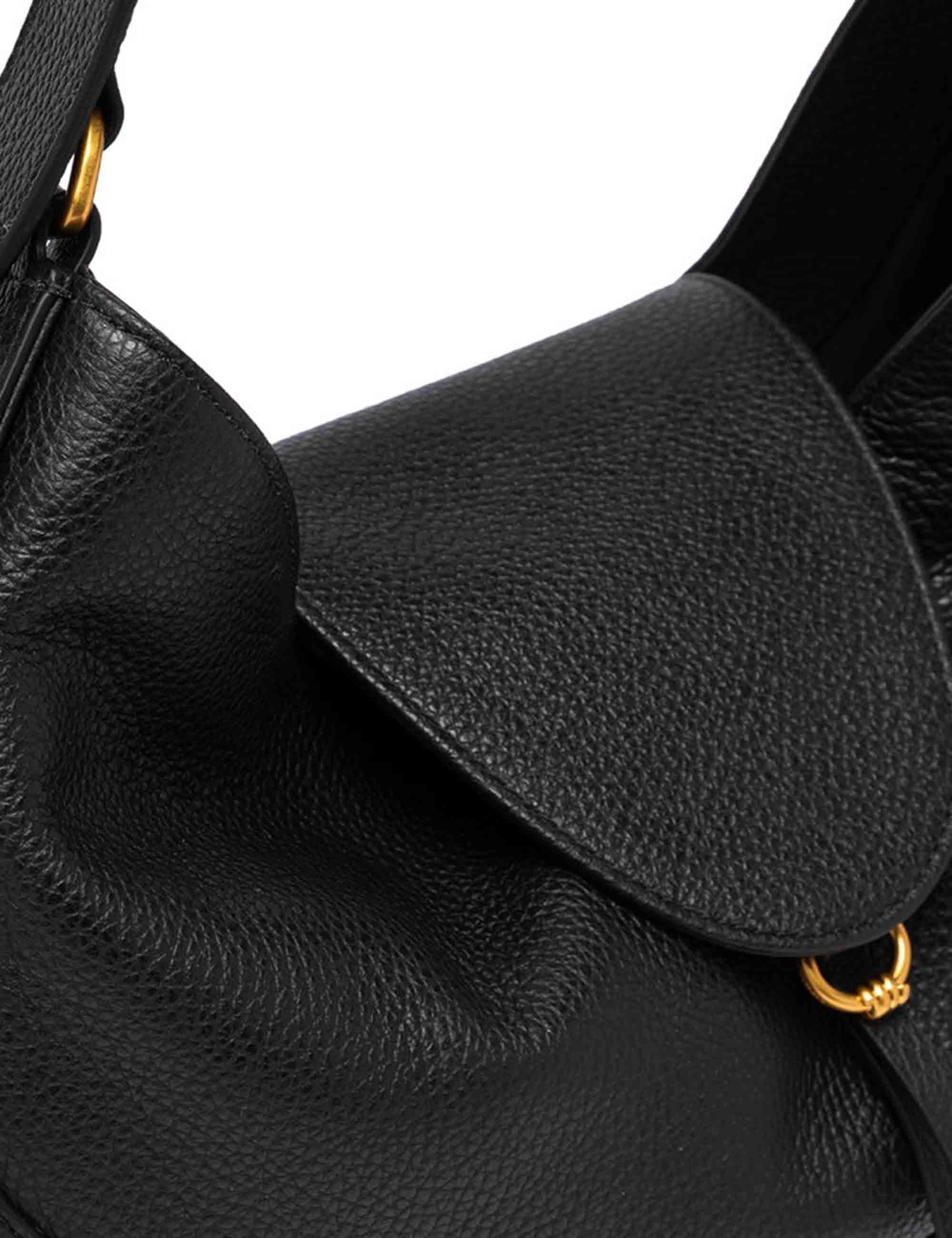 Borse donna Edith a spalla in pelle nera con tracolla BS11361 001 GRN Gianni Chiarini 