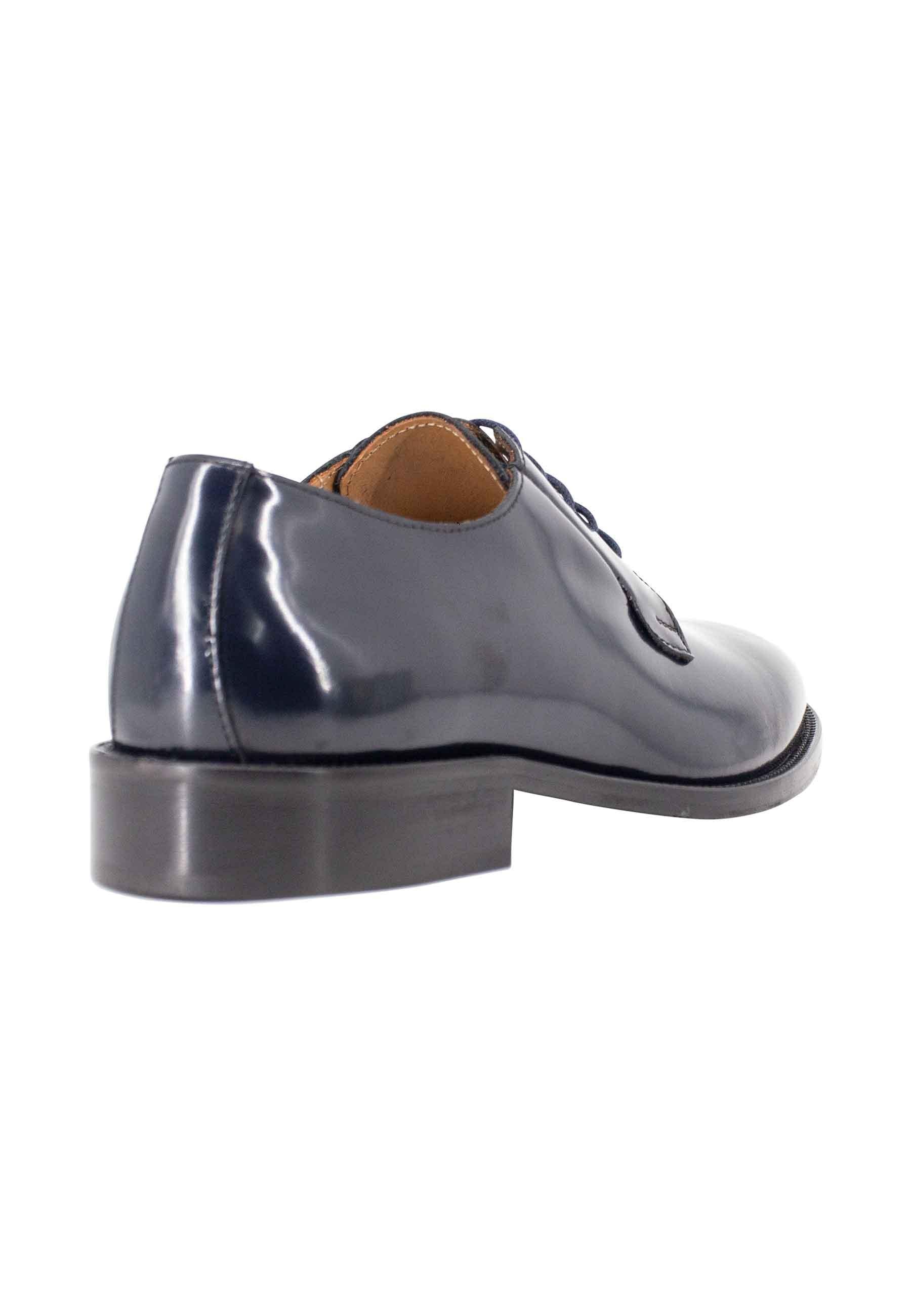 Stringate uomo in pelle blu con suola in cuoio OXFORD 6 002 Rogal's 