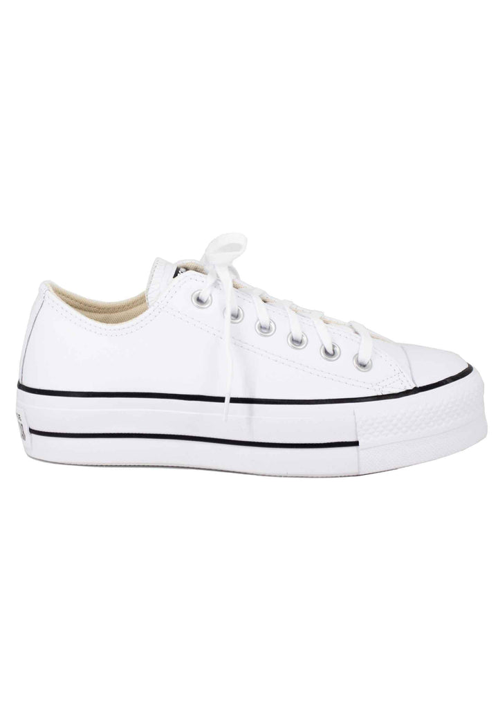 Sneakers donna Chuck Taylor in tela bianca con fondo zeppa CHUCK TAYLORD 561680C Converse 