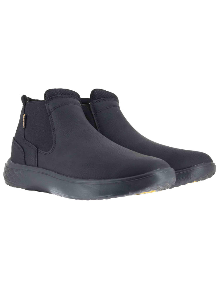 Stivaletti beatles uomo Kobi Chelsea in pelle nera con suola in gomma JM52120A 062 Jeep 