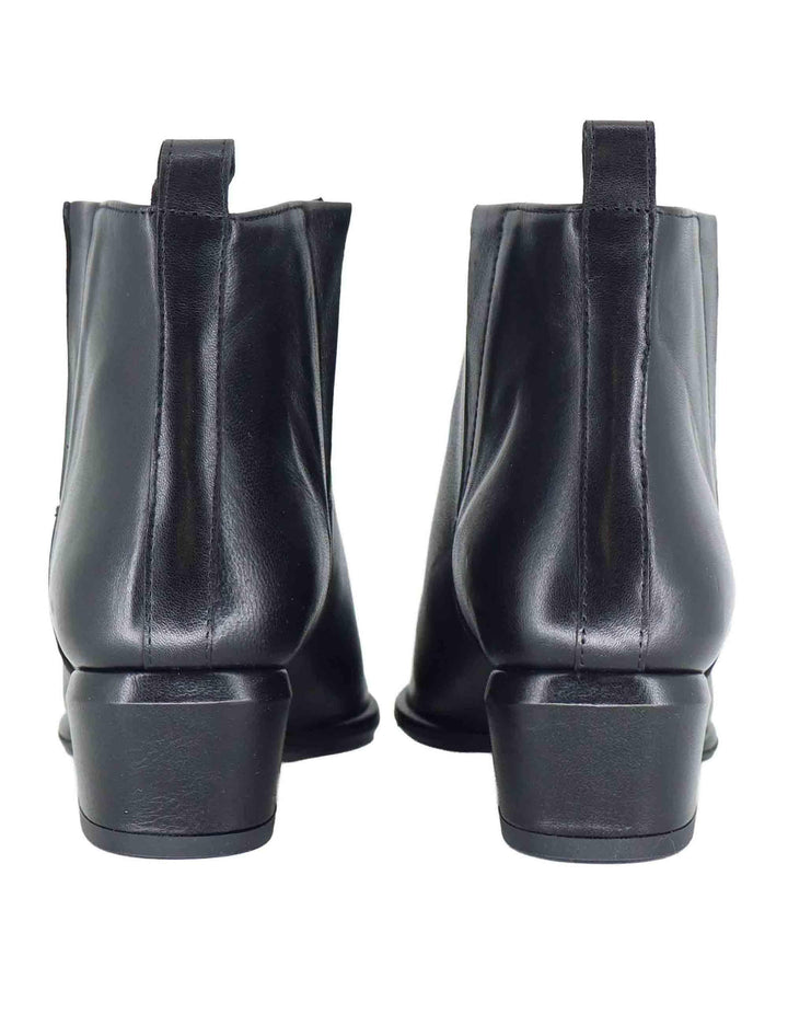 Stivaletti texani donna in pelle nera con tacco basso SP1065 001 Spatarella 