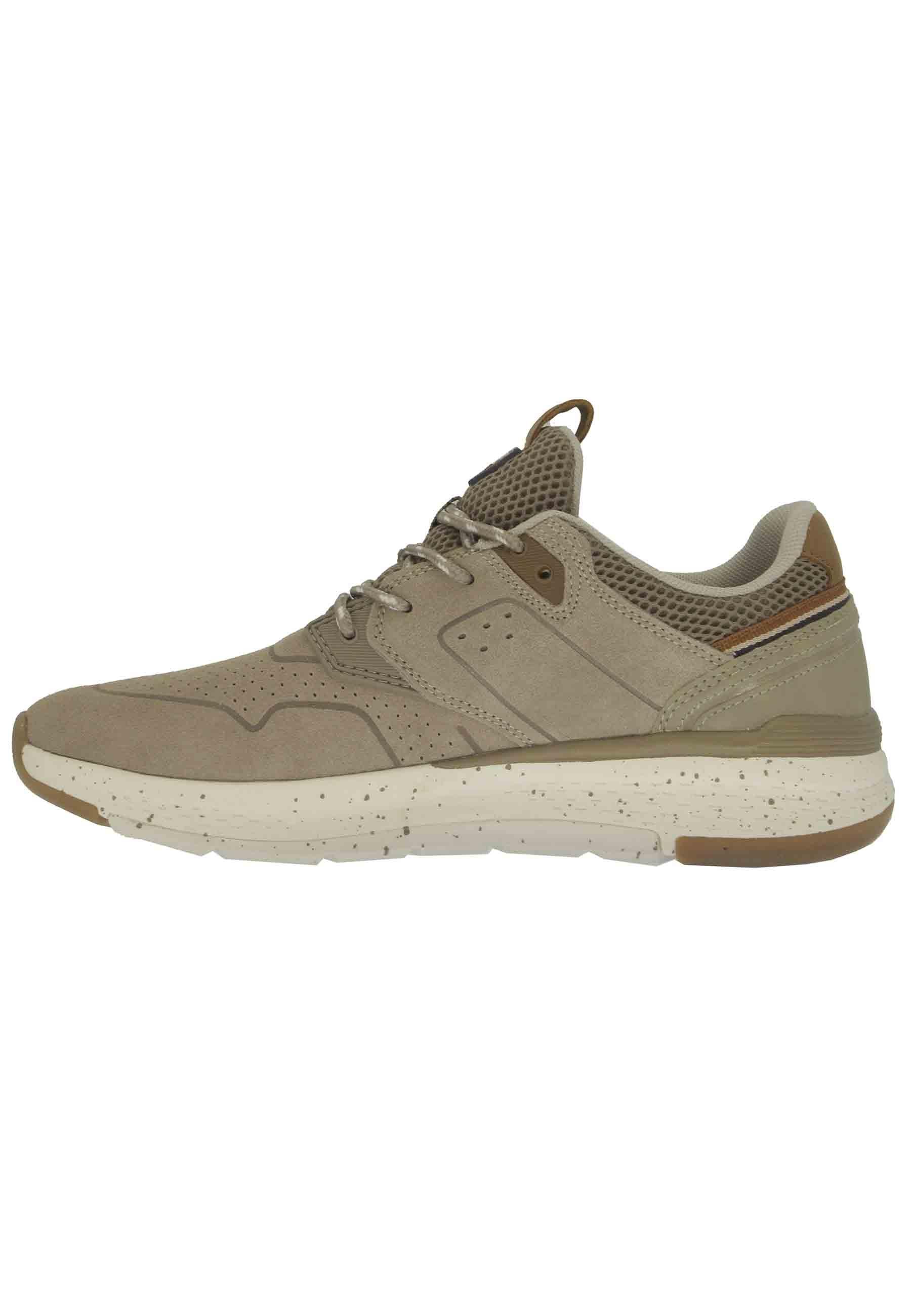 Sneakers uomo Pioneer Suede in pelle sabbia con suola ultra light e memory foam WM21111A 025 Wrangler 