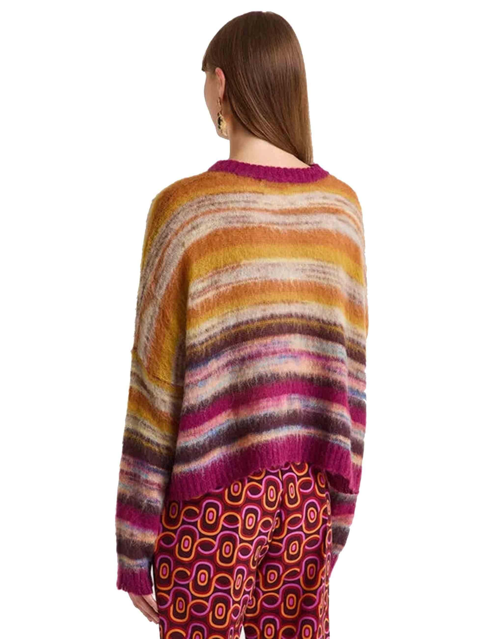 Maglioni da donna Mohair Mix Print in lana cammello girocollo JQ511178209 41B21 Maliparmi 