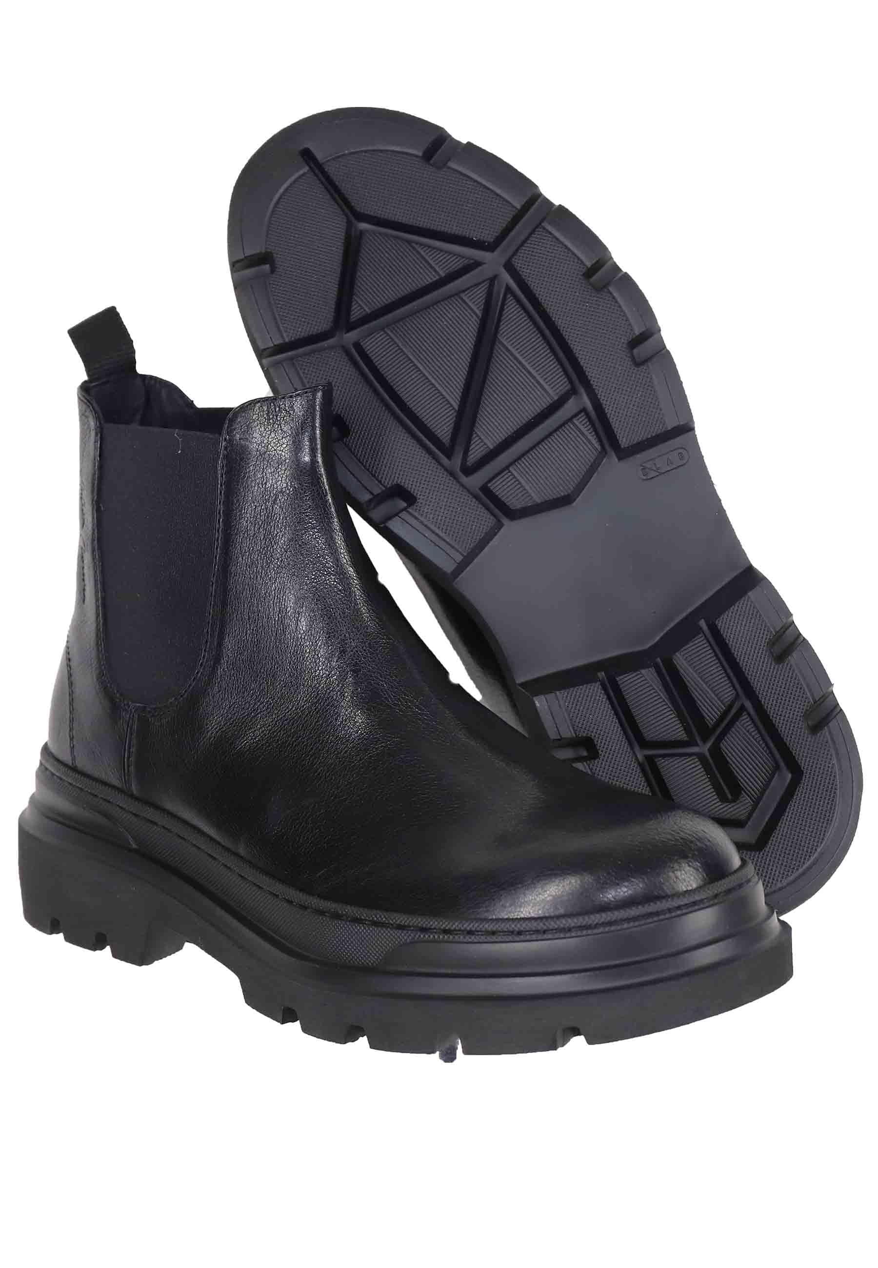 Stivaletti beatles uomo in pelle nera 22558 A-VG1N Antica Cuoieria 