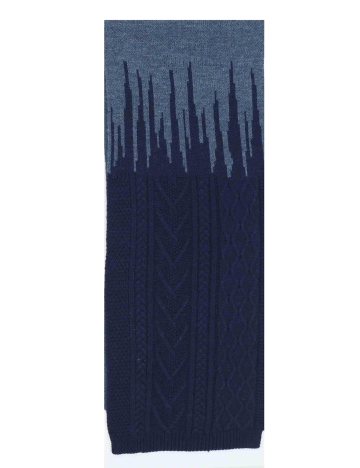 Sciarpe donna in misto lana blu e grigio a trecce EE950 12045 3 BARBIERI 1945 