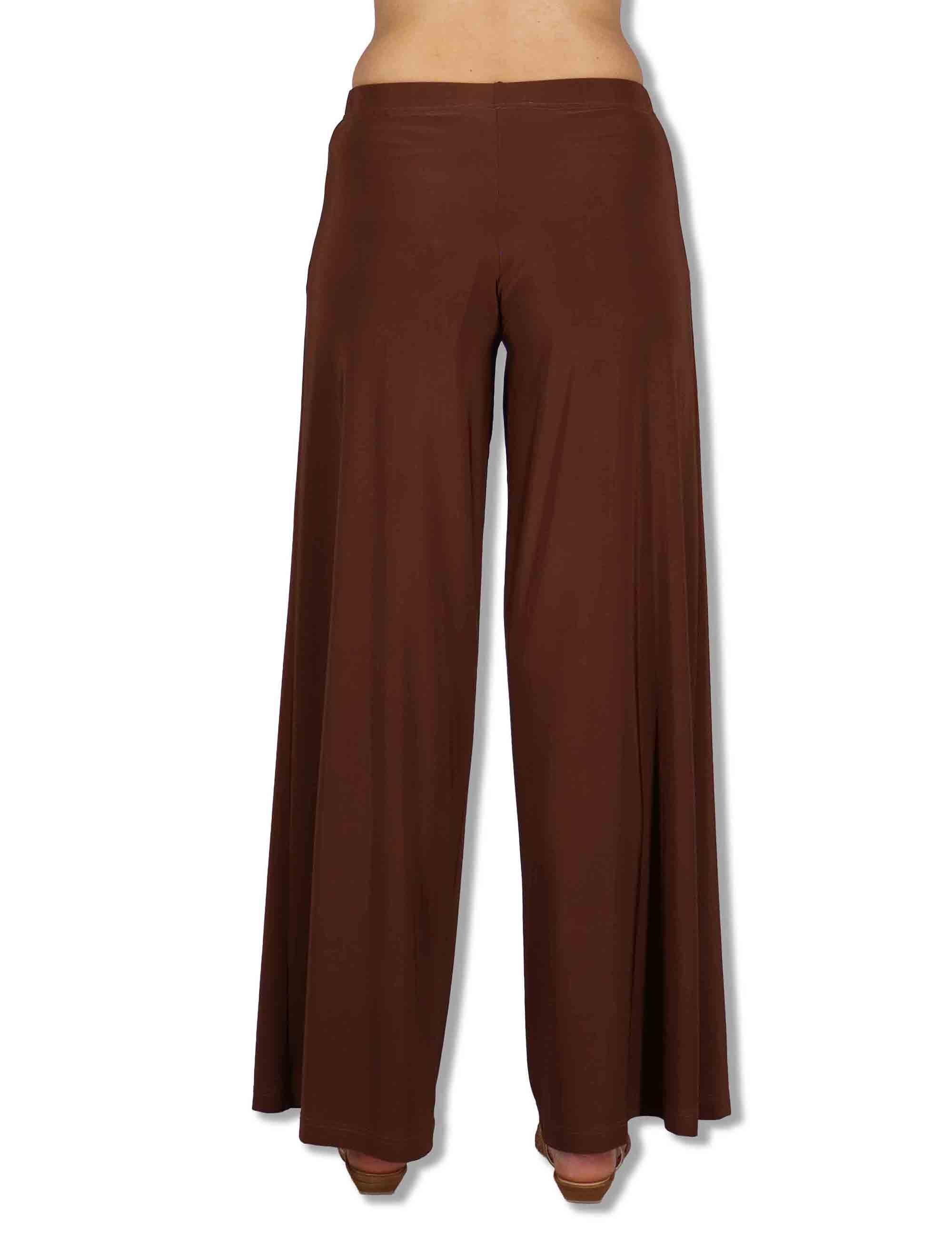 Pantaloni donna Palazzo Trousers in jersey stretch marrone JFAPN0001-E2771-1275 8110 Justmine 