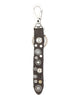 Taupe Leather Studded Keychain Women C043210ND X2876 C0552