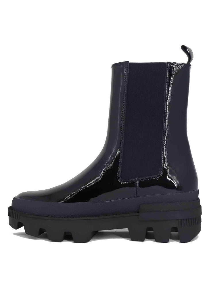 Stivaletti donna in vernice nera con fondo carrarmato Violet 830T10VK 001 Bibi Lou 