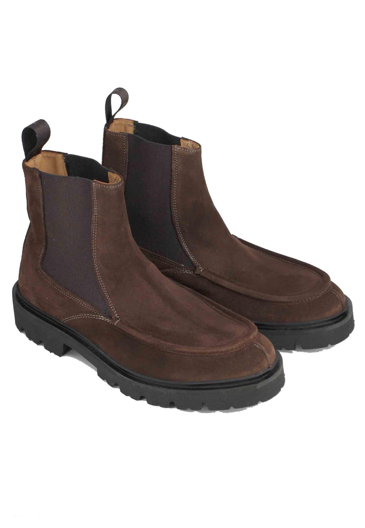 Stivaletti beatles uomo in camoscio testa di moro con vaschetta cucita MUND 31 013 Rogal's 