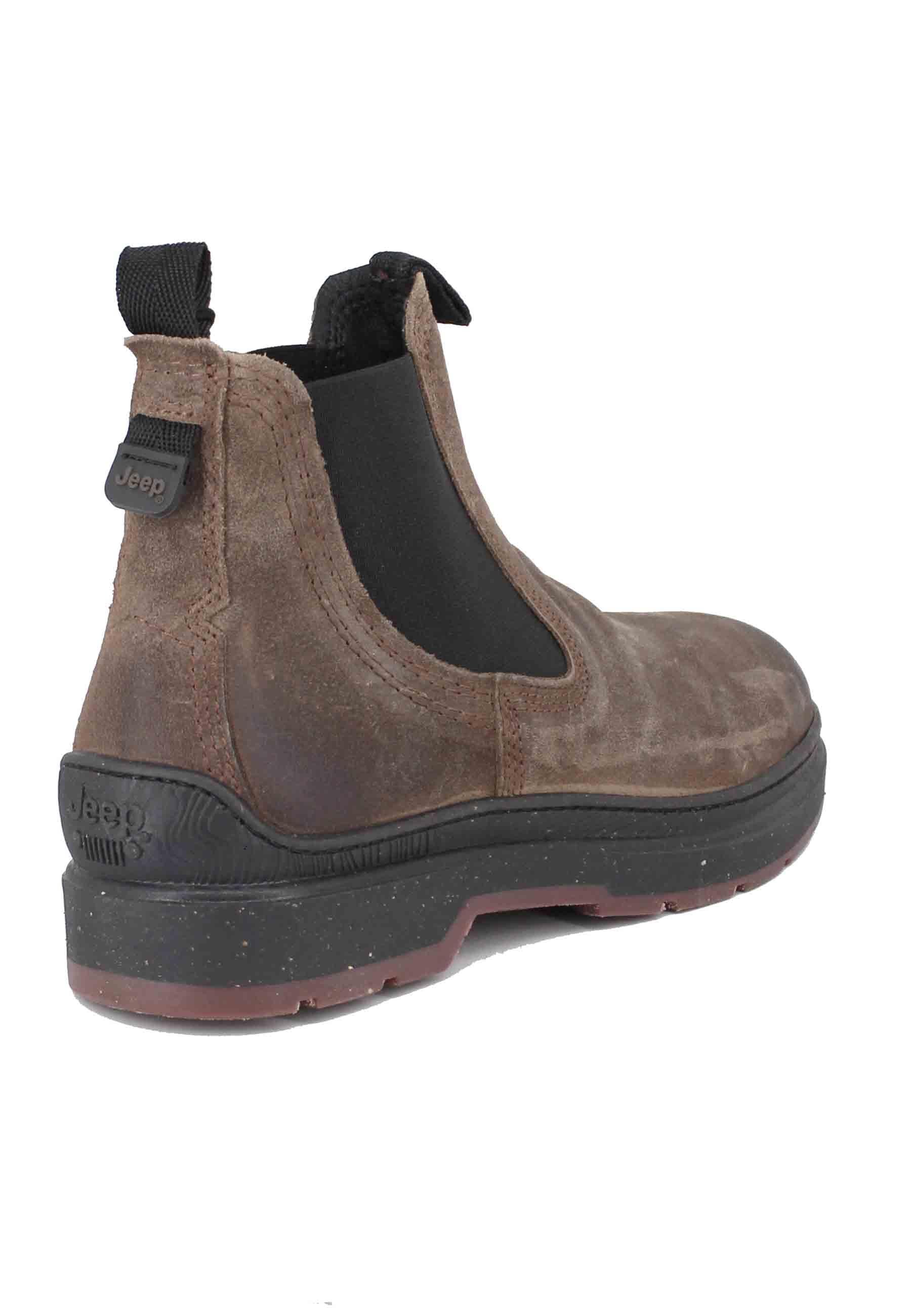 Stivaletti chelsea boot uomo in camoscio vintage taupe Red Rock Suede JM32181A 029 Jeep 