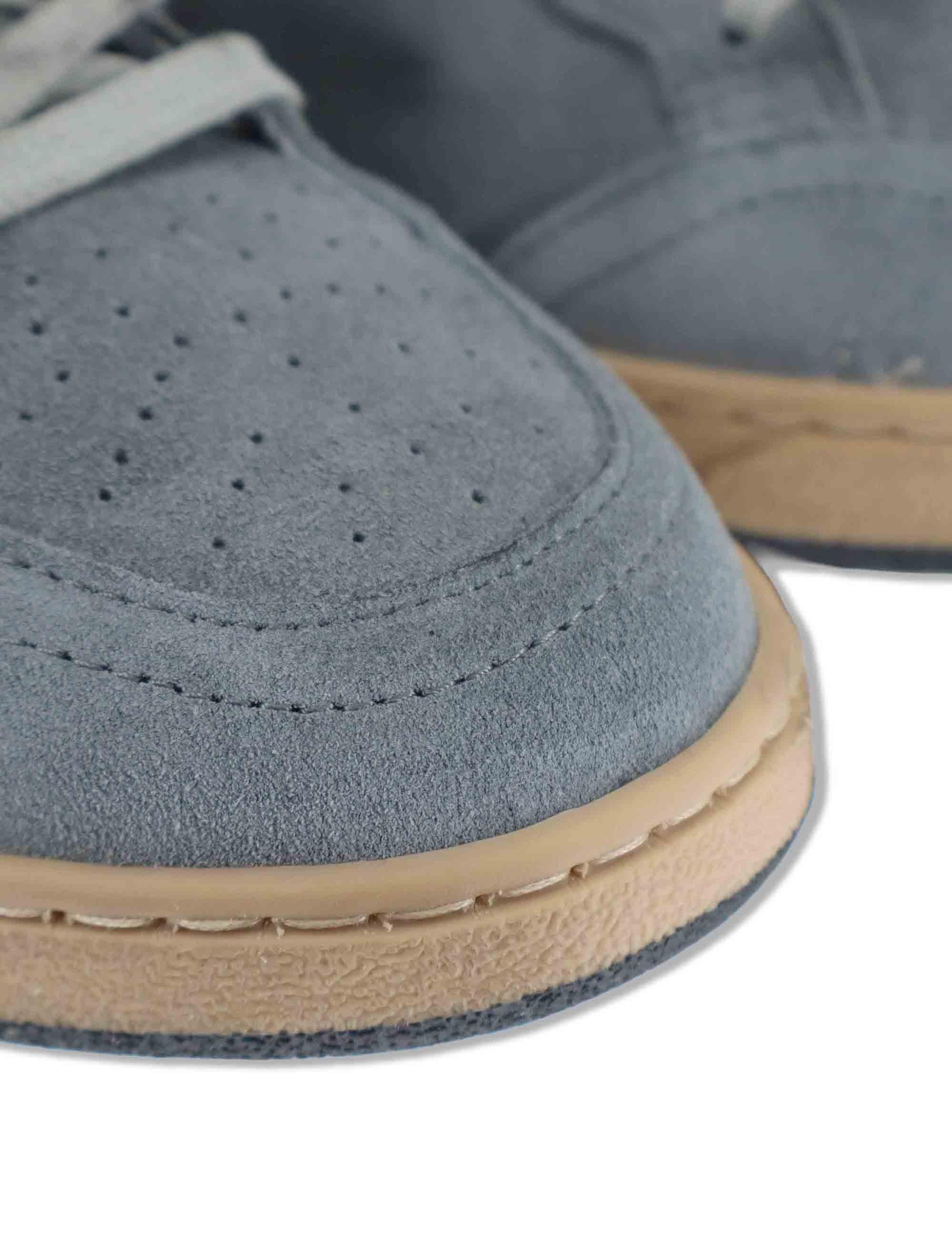 Sneakers uomo Week in camoscio blu con stelle laterali 2SU5061 218 2Star 