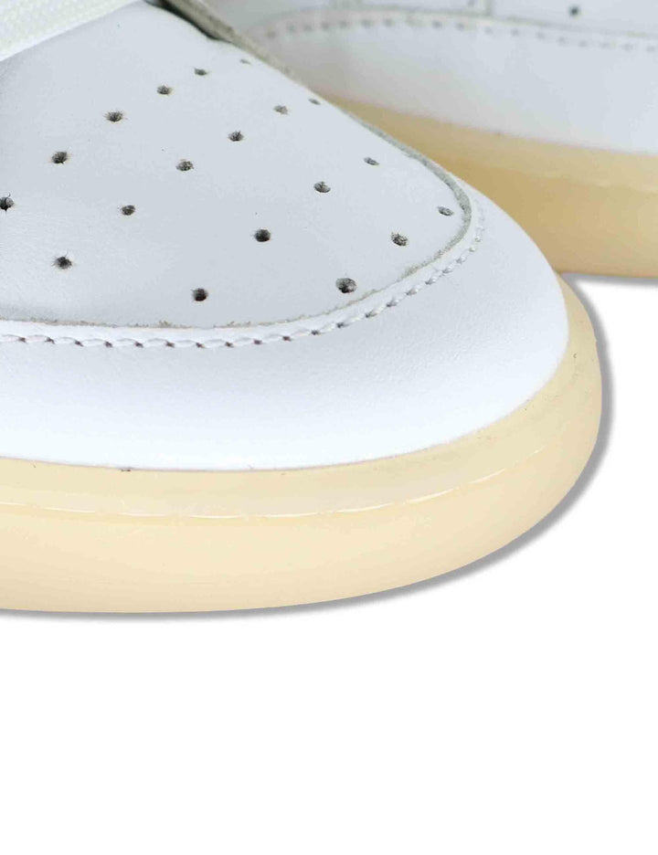 Sneakers uomo in pelle bianca soft con sotto piede morbido MS600R37 500123 Vueva 