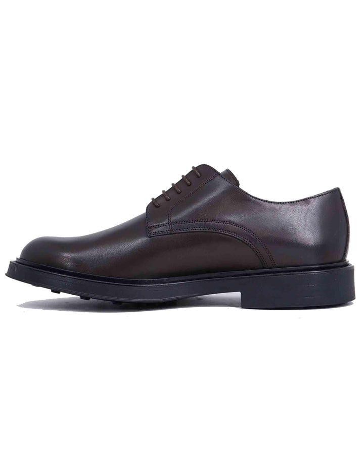 Stringate uomo in pelle marrone con suola in gomma SP02200 014 Spatarella 