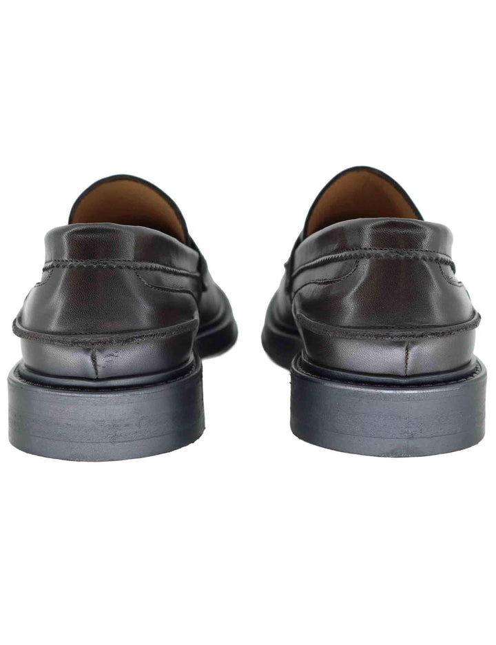 Mocassini uomo in pelle marrone con suola in gomma SP030 014 Spatarella 