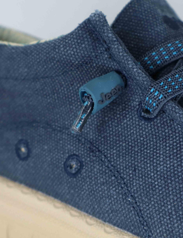 Sneakers uomo Samoa Walllabee Cvs in canvas whashed riciclato blu JM61110A 016 Jeep 