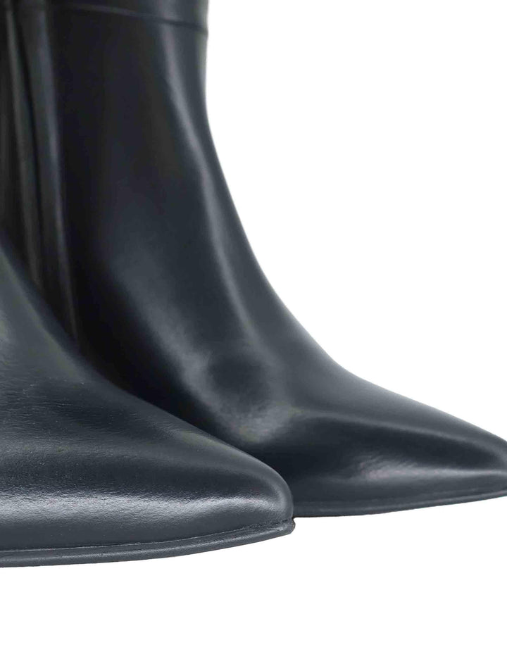 Stivali donna in pelle nera con tacco alto e punta a punta OSCAR 1 001 Tattoo 