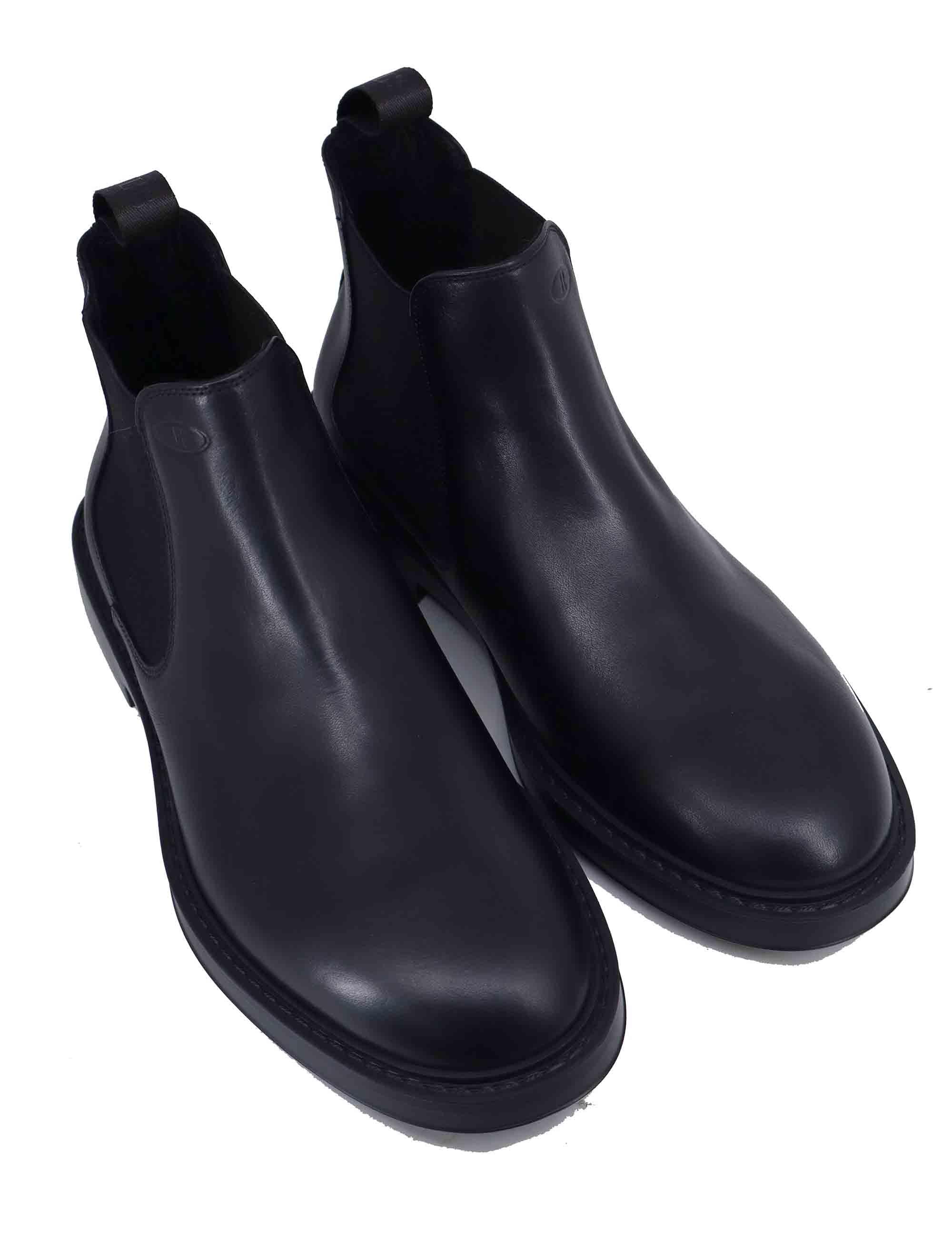 Stivaletti uomo in pelle nera con suola in gomma TOMO 4 001 Rogal's 