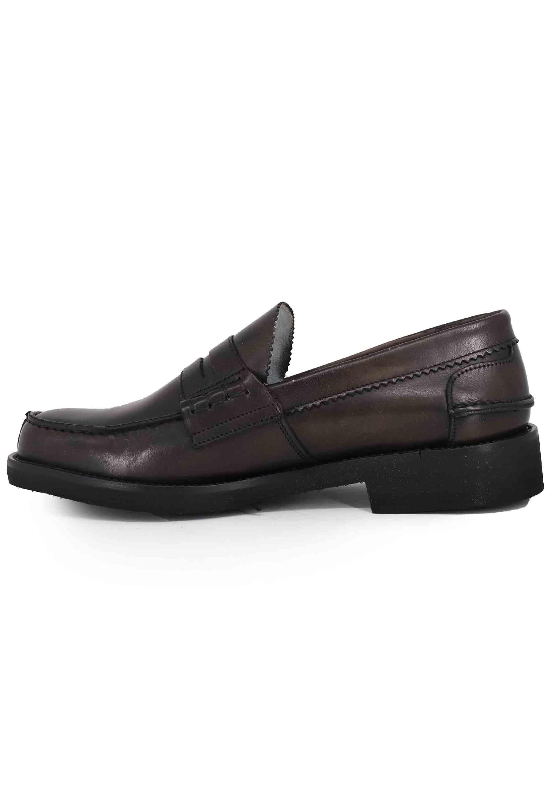 Mocassini uomo in pelle testa di moro con suola in gomma extra light SP MOCSAX 013 Spatarella 