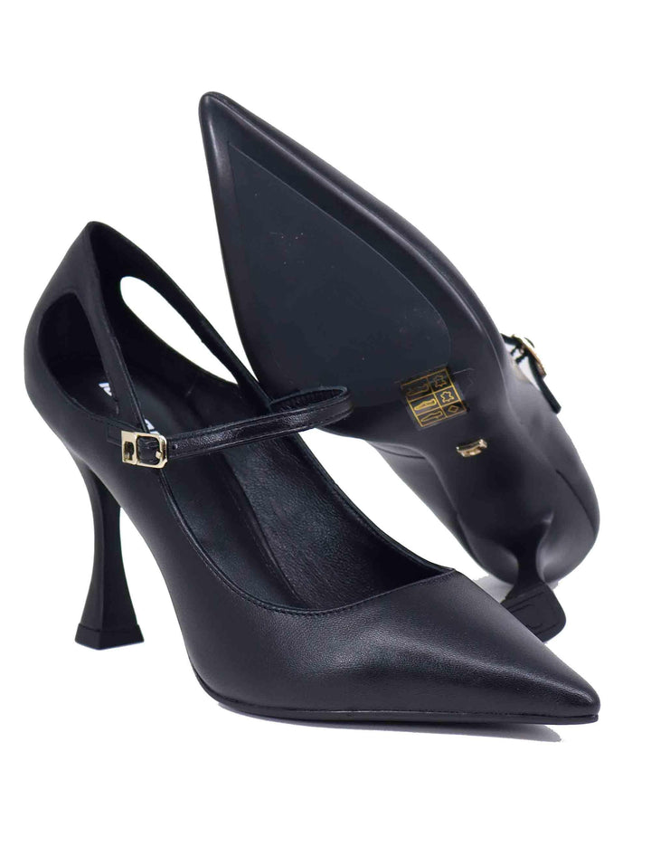 Decollete donna Salones in pelle nera tacco alto 207Z13BK 03 Lola Cruz 