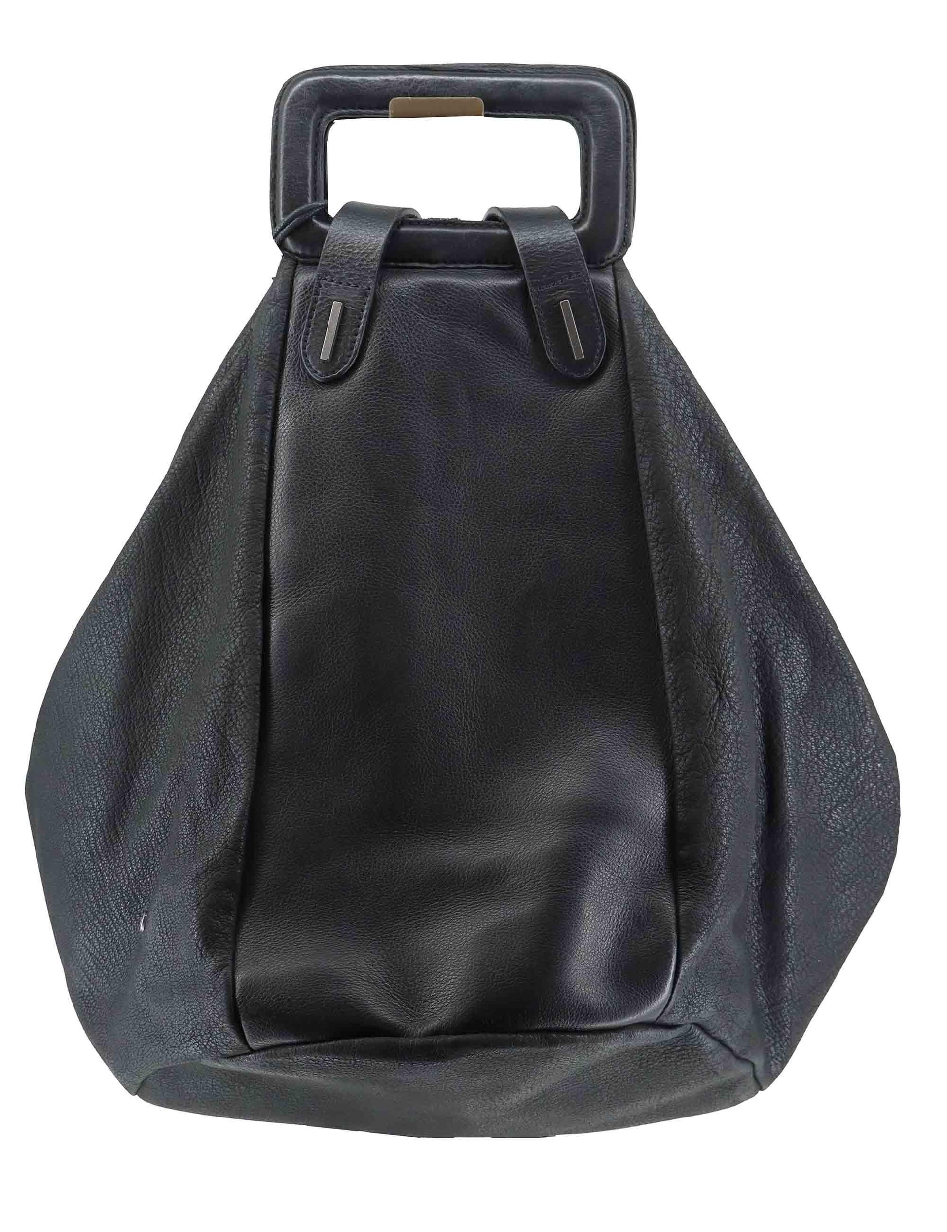 Zaini unisex in pelle nera RBS 9100 047 Rehard 