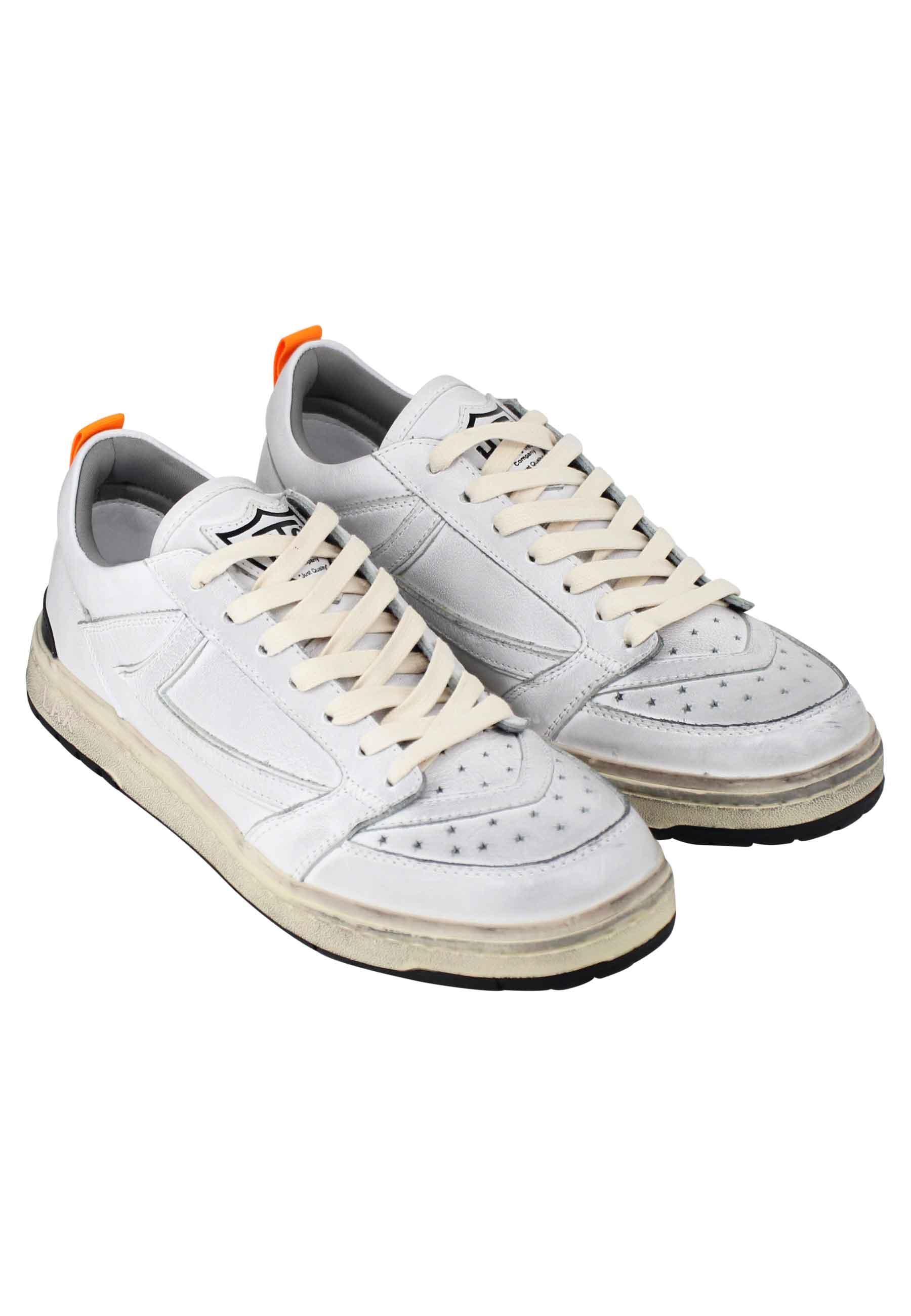 Sneakers uomo Starlight Shield in pelle bianca vintage 23SHTSC016 100 HTC Los Angeles 
