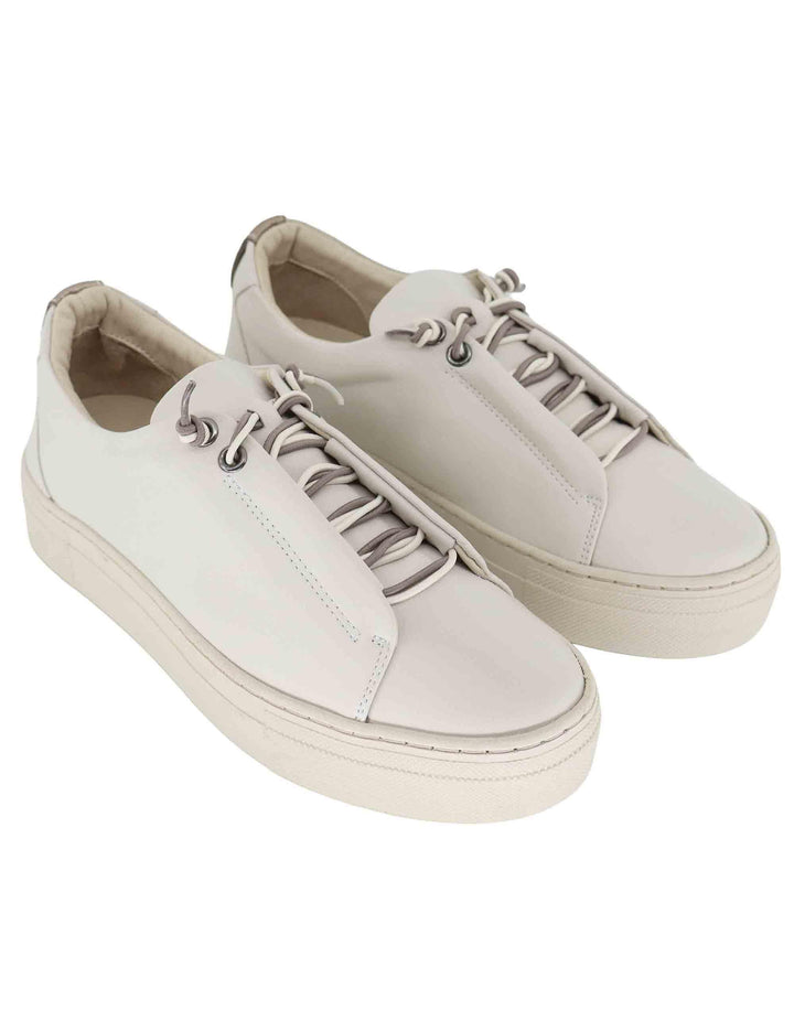 Sneakers donna in pelle off white SP56602 100 Spatarella 
