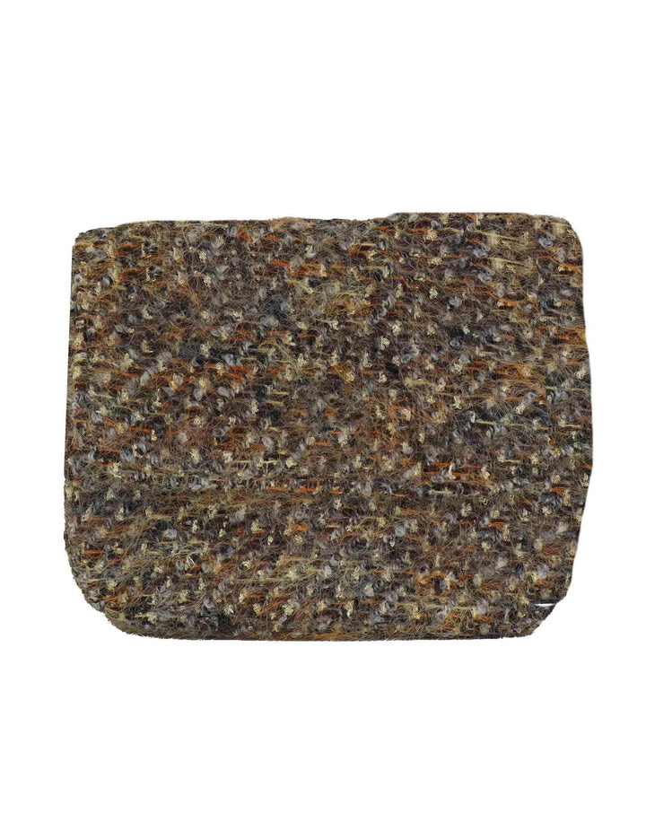 Pochette donna in tessuto decorato taupe con tracolla oro URIEL BECCA Kassiopea 