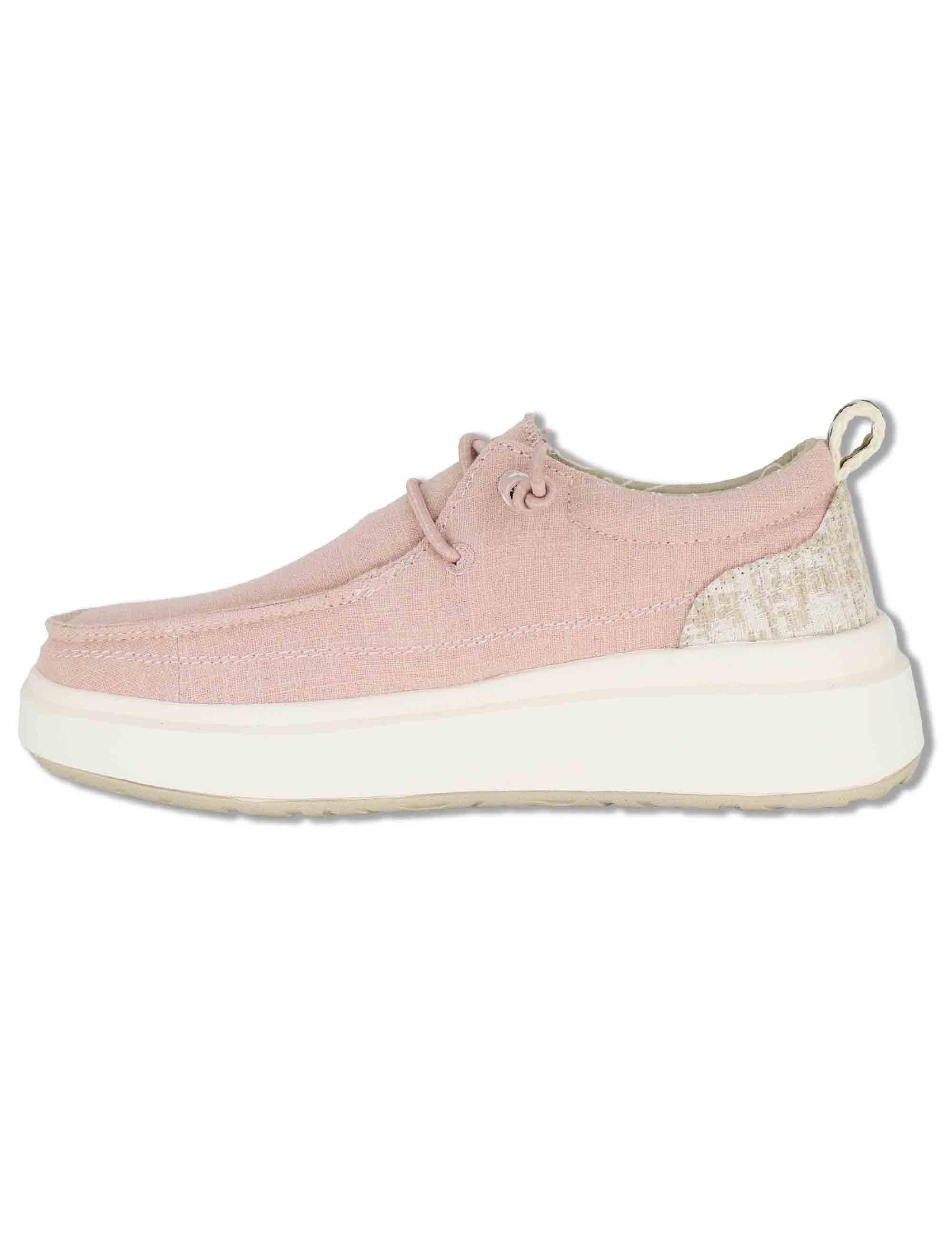 Sneakers donna Nature Wallabee in tessuto rosa con lacci elastici JL61530A 080 Jeep 
