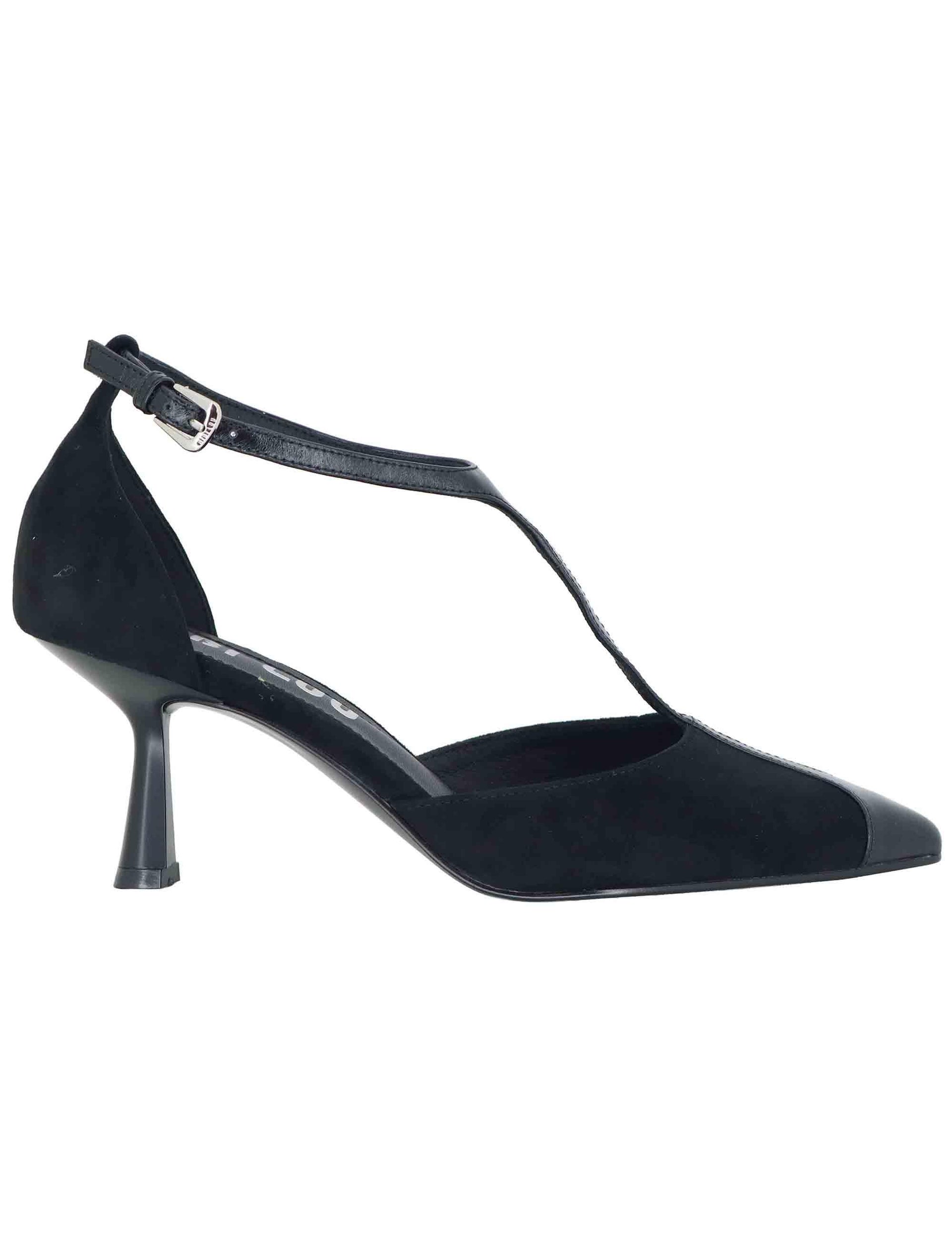 Mary Jane donna in camoscio nero tacco alto e punta a punta 521Z31VK 03 Bibi Lou 