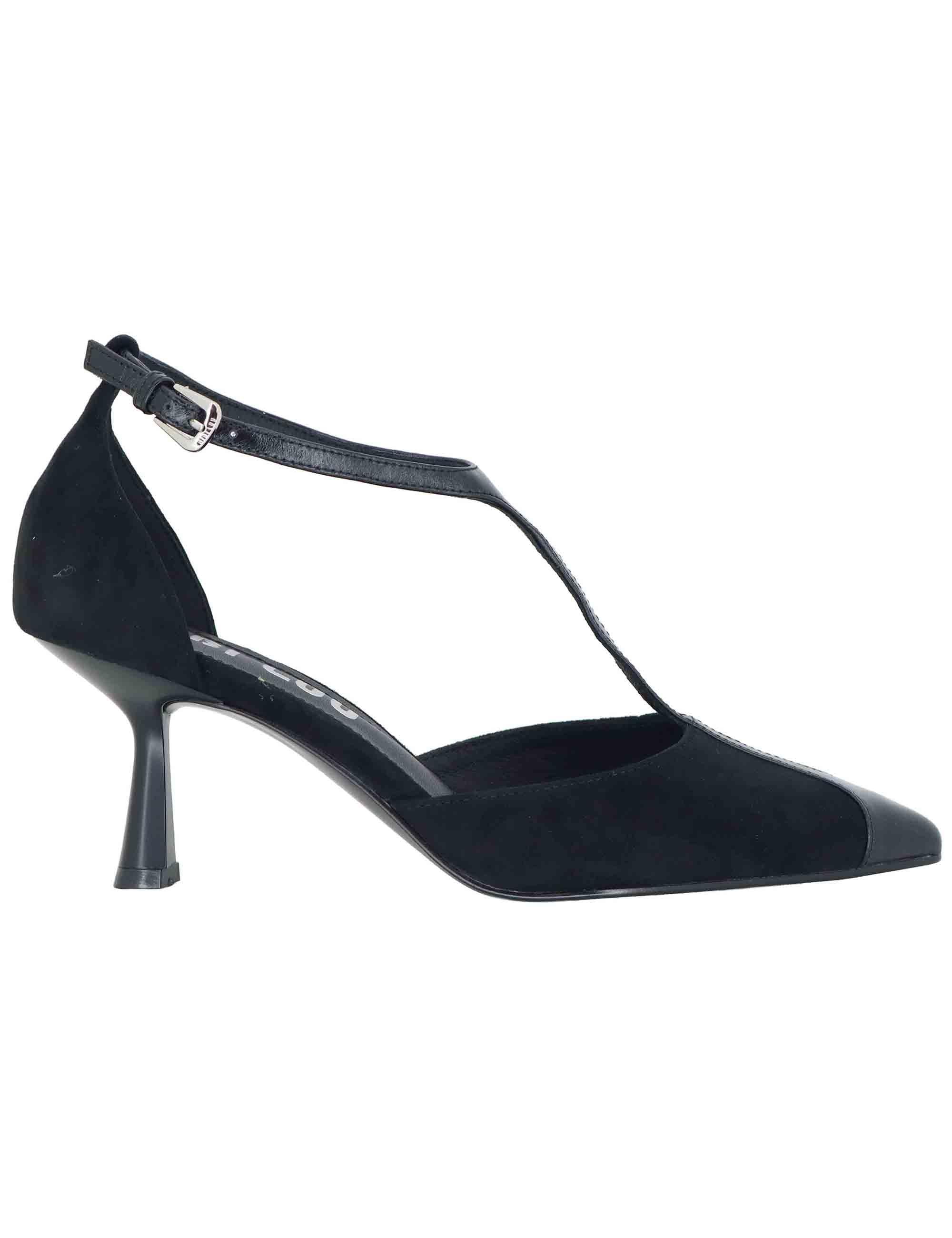 Mary Jane donna in camoscio nero tacco alto e punta a punta 521Z31VK 03 Bibi Lou 