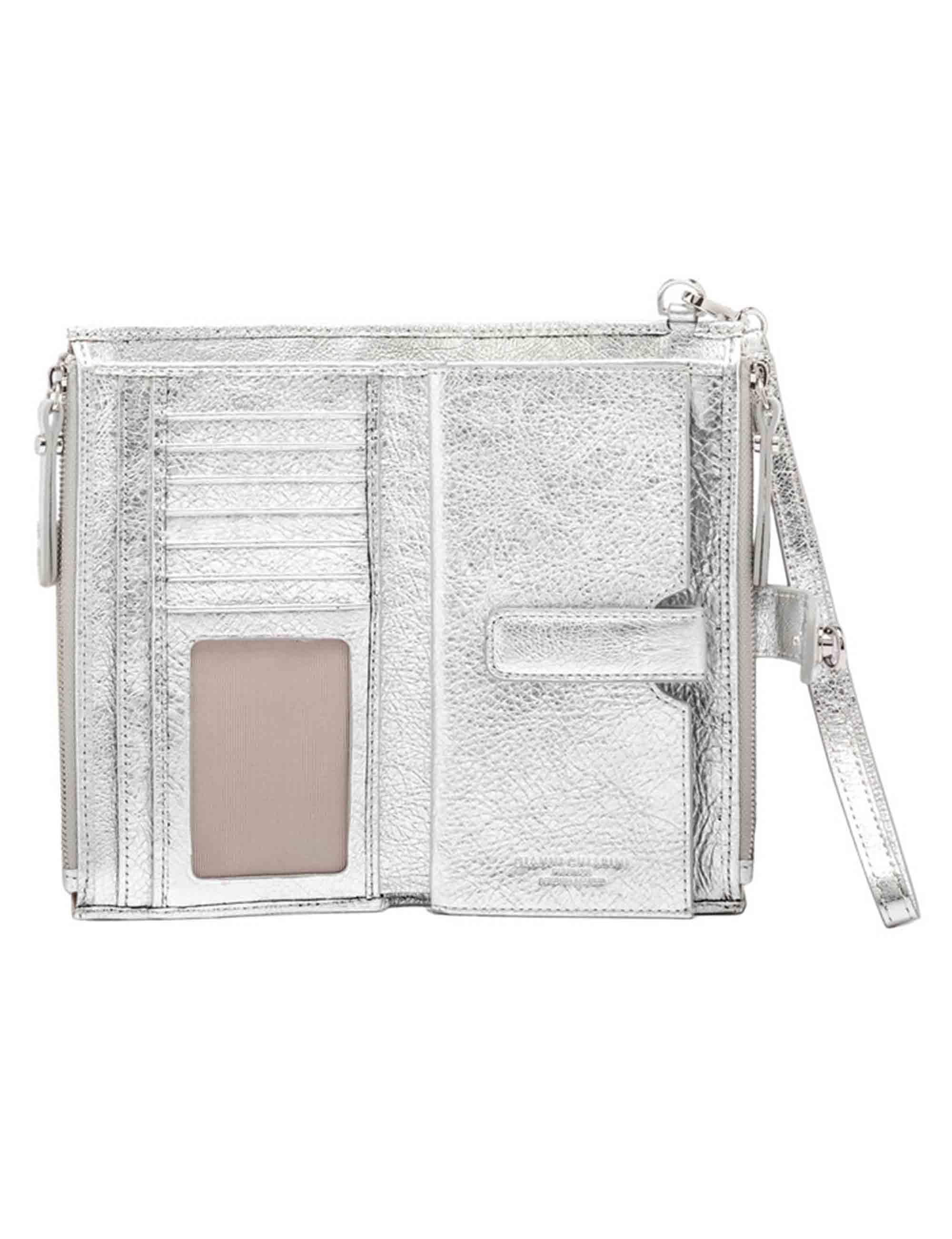 Portafogli donna in pelle argento con bracciale PFW13754 359 LMW Gianni Chiarini 