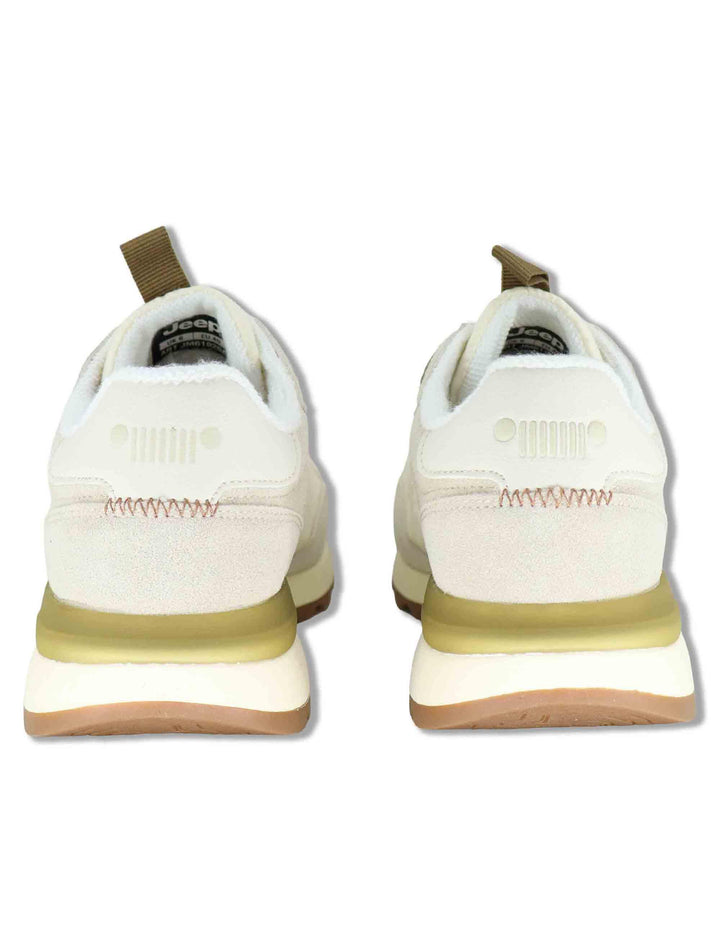 Sneakers uomo Jara in pelle e nylon off white con suola leggera JM61020A 098 Jeep 