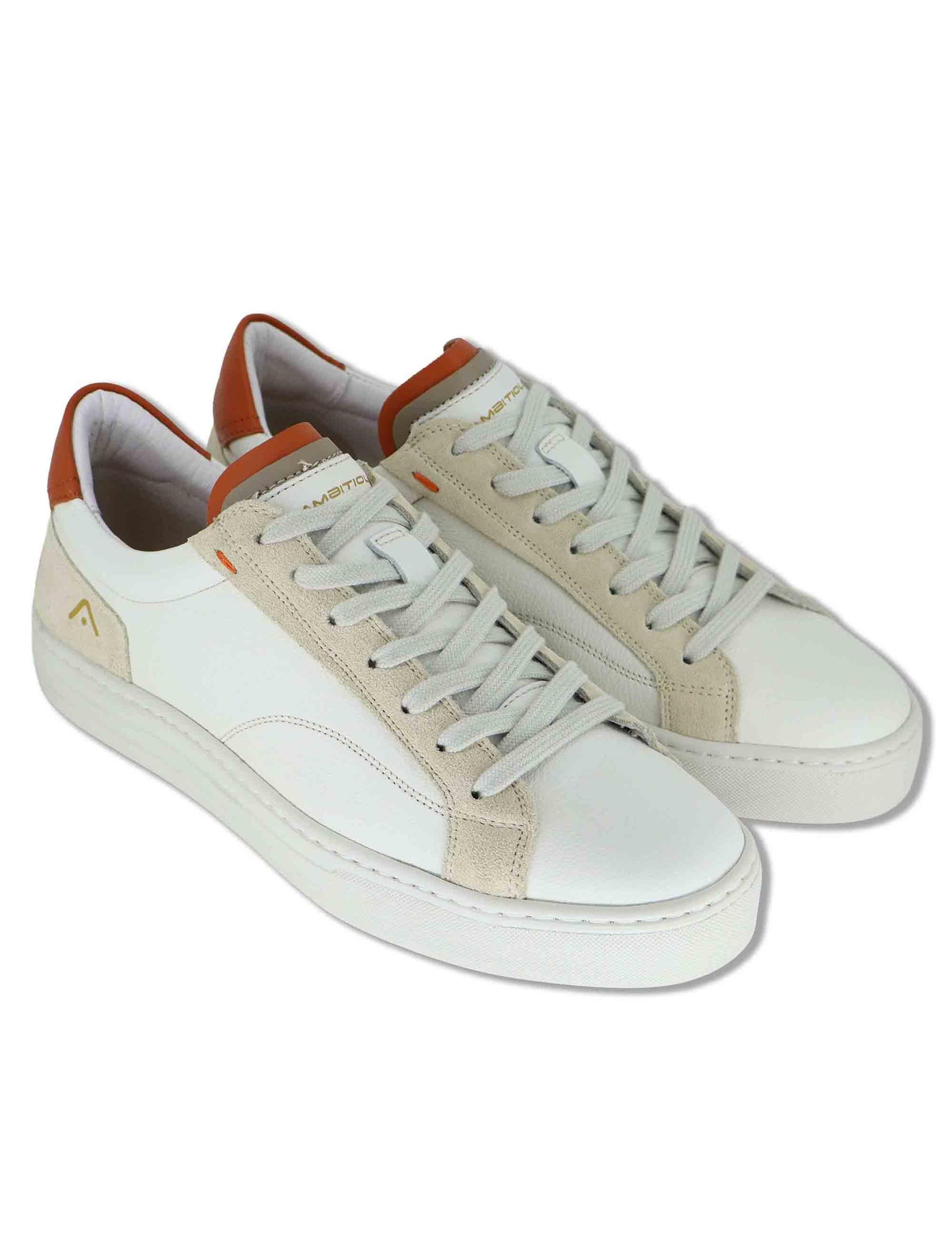 Sneakers uomo Anopolis in pelle off white con suola in gomma leggera 11218 11287AM Ambitious 
