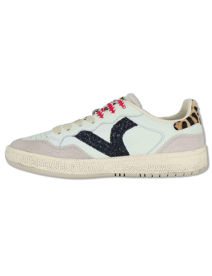 Sneakers donna Smesh in pelle bianca con riporti in contrasto 8806117 20_Blanco Victoria 