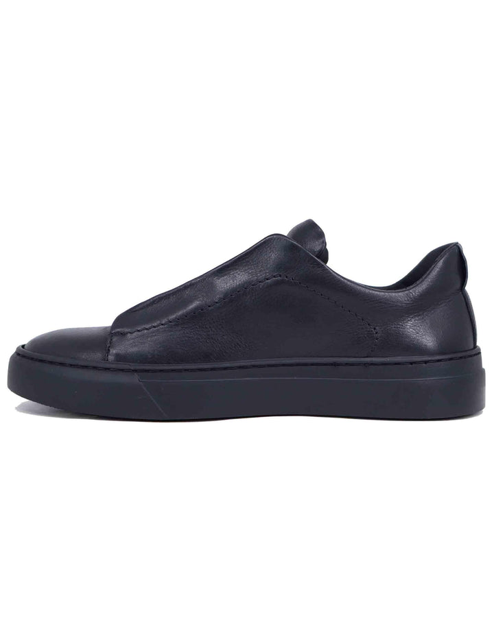 Sneakers uomo in pelle nera con elastici SP8460 001 Spatarella 