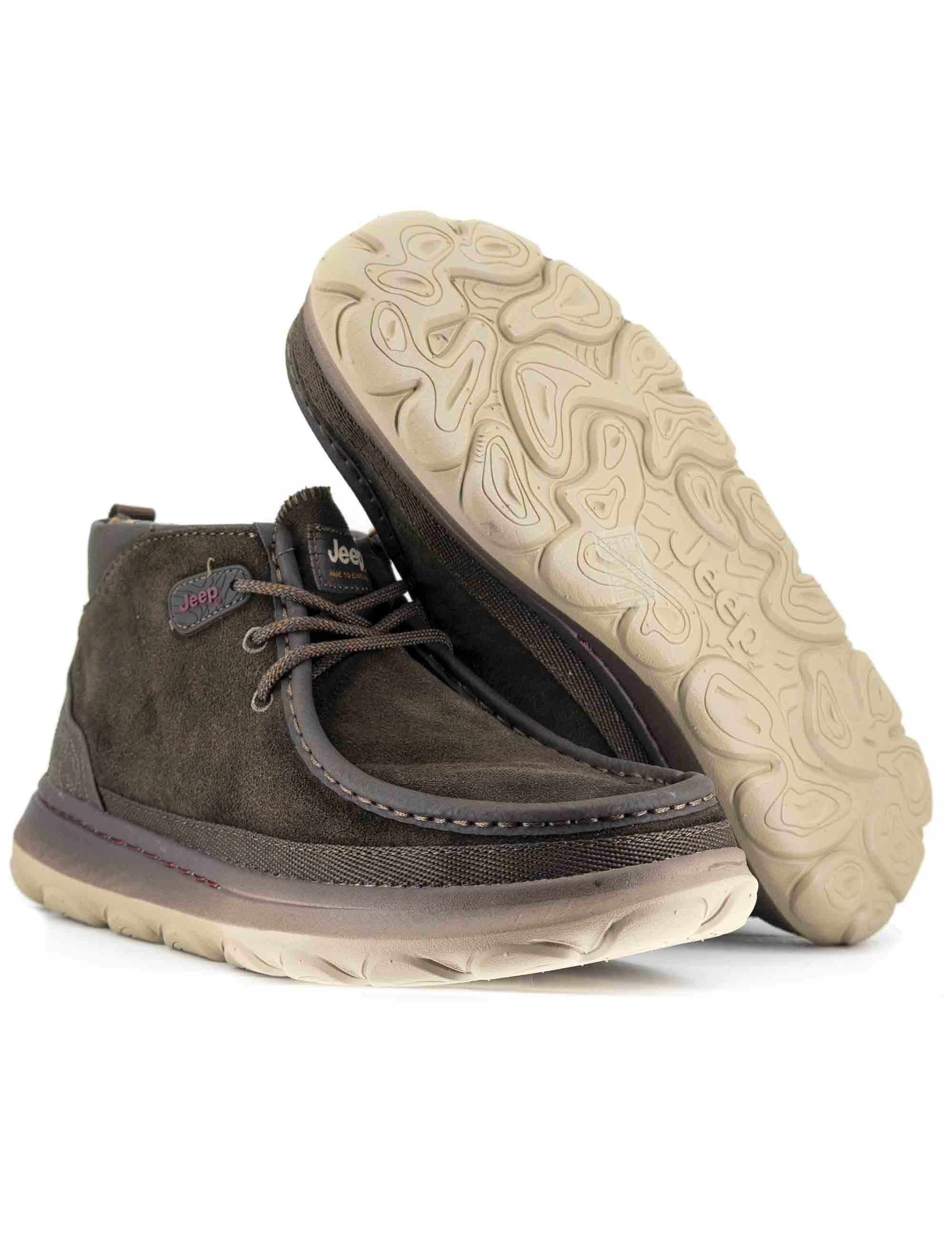 Stivaletti uomo Kauai Wallebee Mid in crosta marrone con suola in gomma JM52041A 030 Jeep 