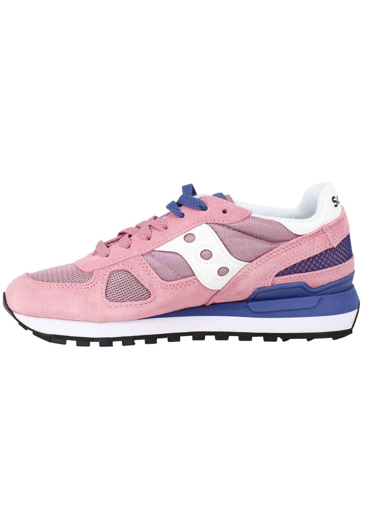 Sneakers donna Shadow in camoscio rosa con logo bianco SHADOW ORIGINAL 841 Saucony 
