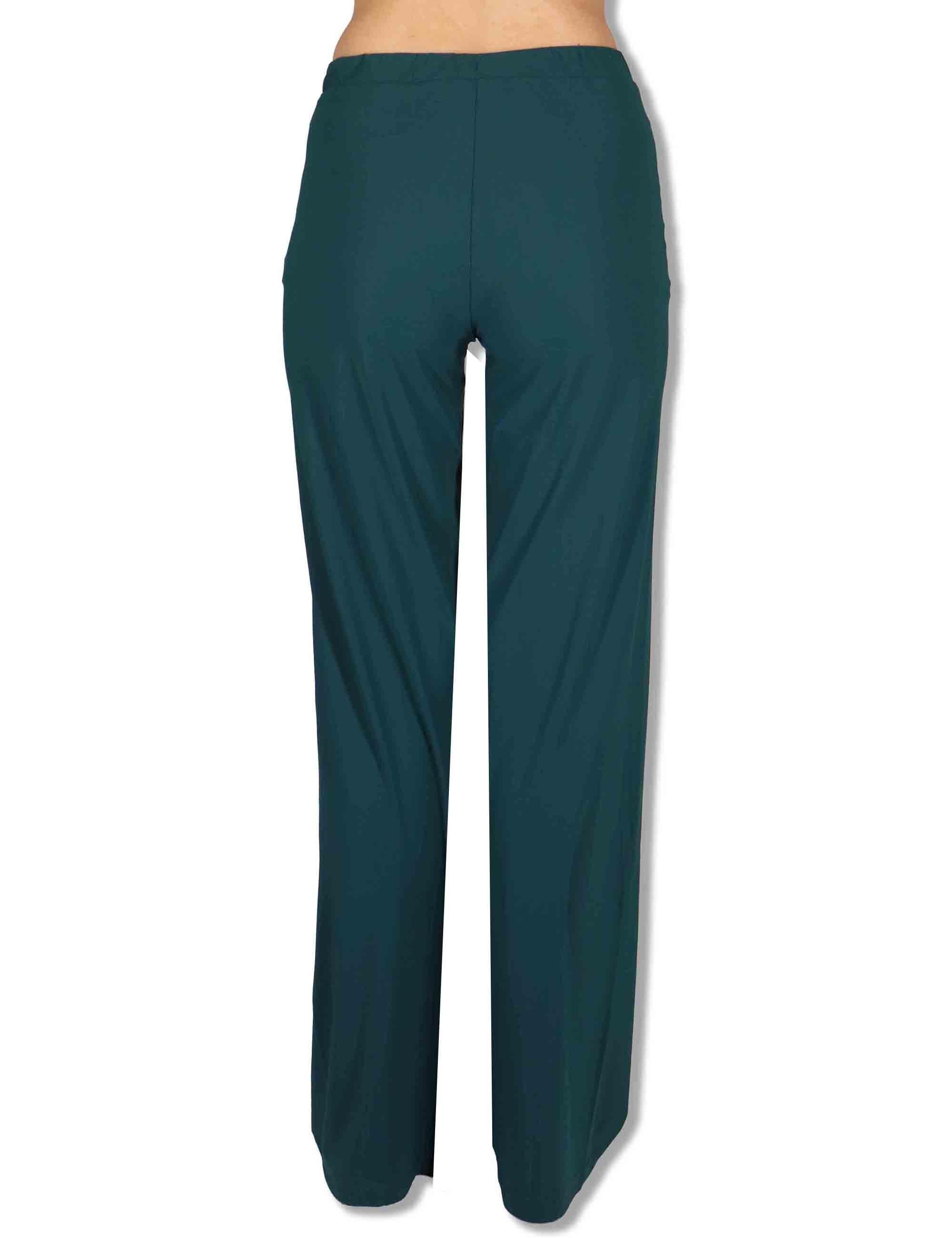 Pantaloni donna Soft in Jersey verde con gamba comoda ed elastico JH753070210 60050 Maliparmi 