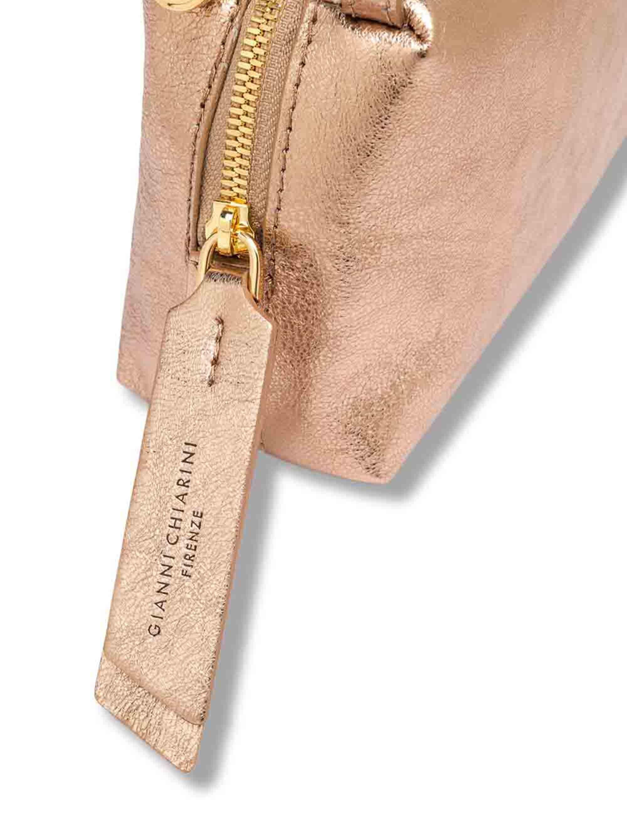 Borse donna Alifa in pelle platino con tracolla removibile e doppi manici BS8145 VNCMET 6083 Gianni Chiarini 