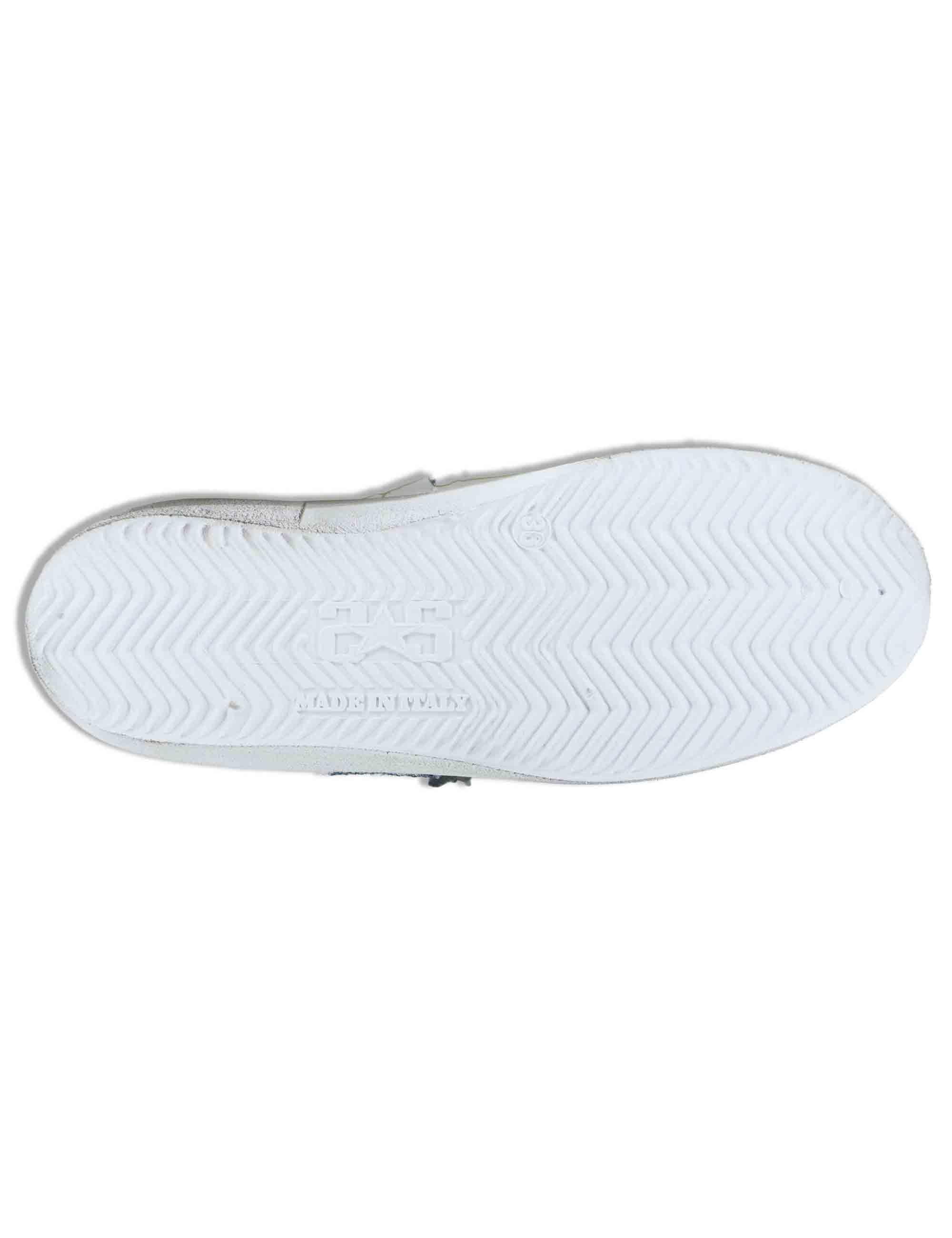 Sneakers donna Prime in pelle bianca e argento con stelle 2SD5108 032 2Star 