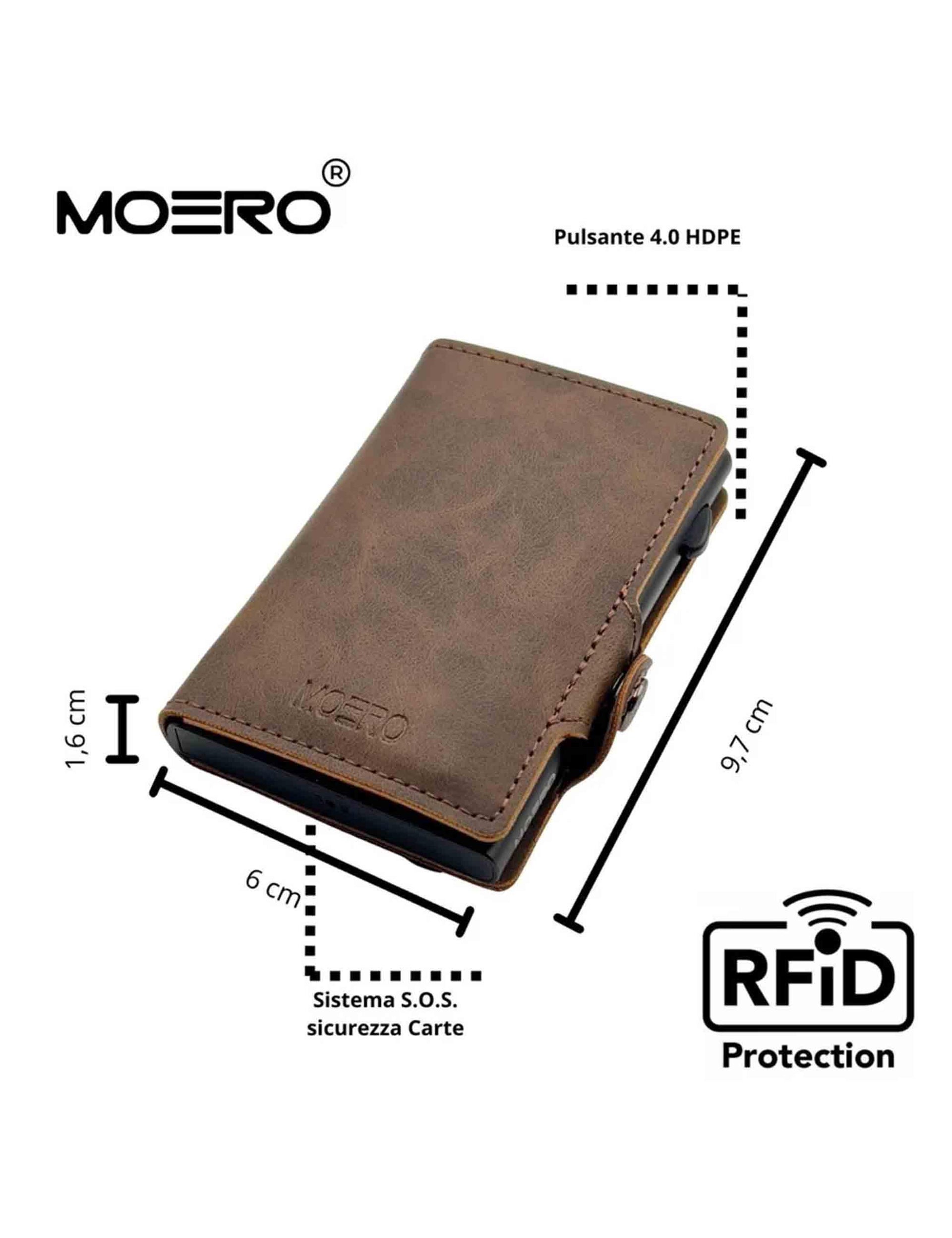 Portafogli uomo Vintage Dark Brown ZIP con portamonete VINTAGE ZIP DARK BROWN Moero 