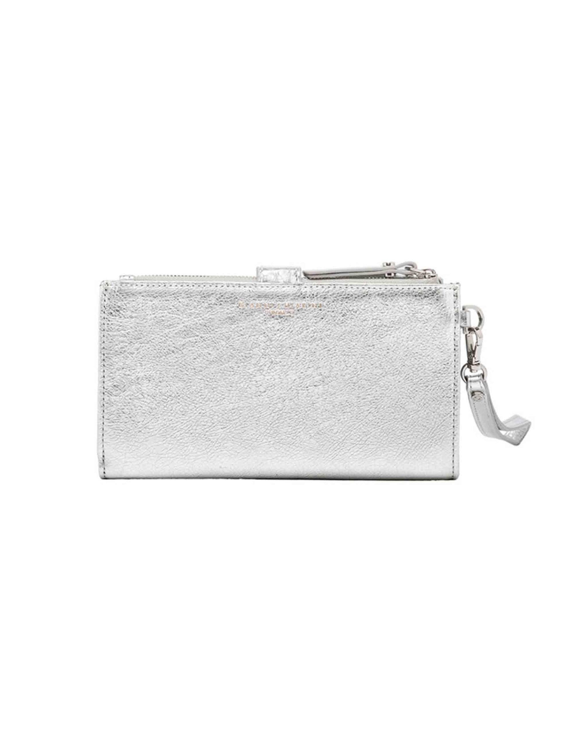 Portafogli donna in pelle argento con bracciale PFW13754 359 LMW Gianni Chiarini 