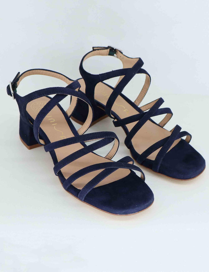 Sandali donna in camoscio blu con cinturino KALIX KS_OCEAN Unisa 