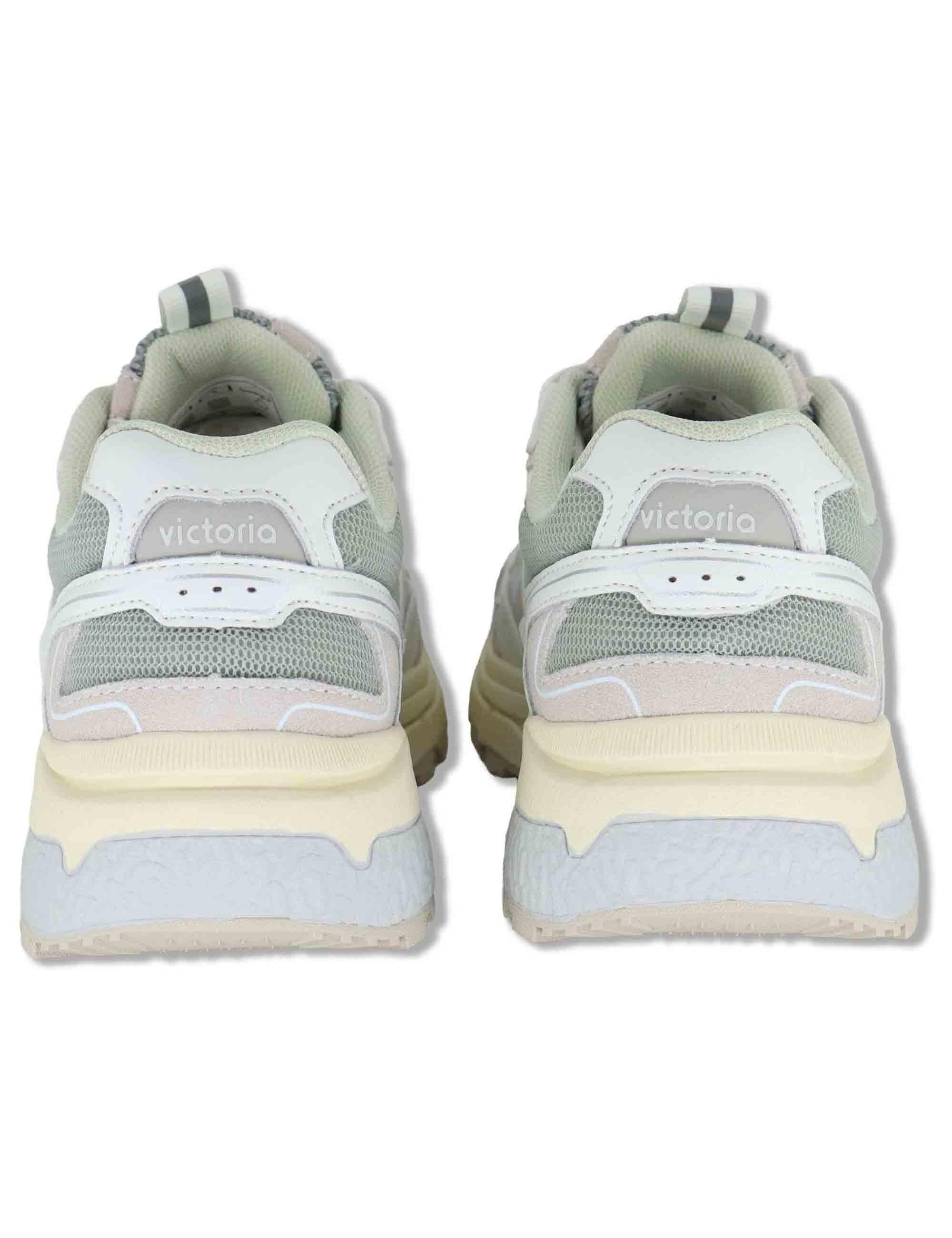 Sneakers donna Mythos in pelle e tessuto grigio con suola alta e sportiva 8809104 12_Gris Victoria 