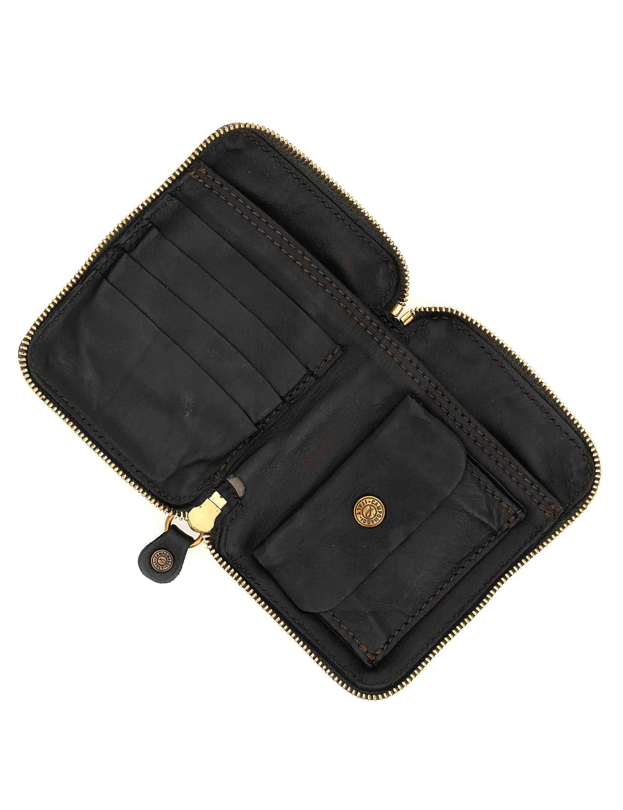 Portafogli donna in pelle taupe con borchie C002060ND X2885 C0552 Campomaggi 