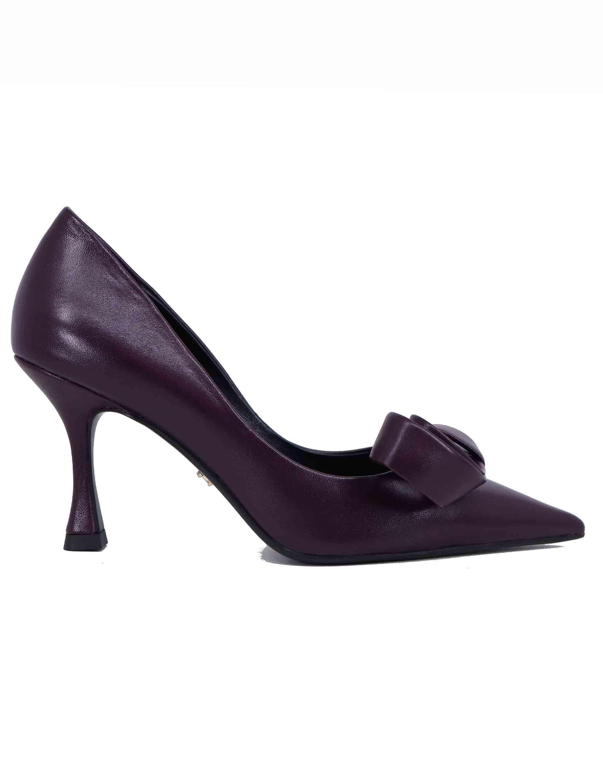 Decollete donna Salones in pelle viola tacco alto 191Z13BK 42 Lola Cruz 